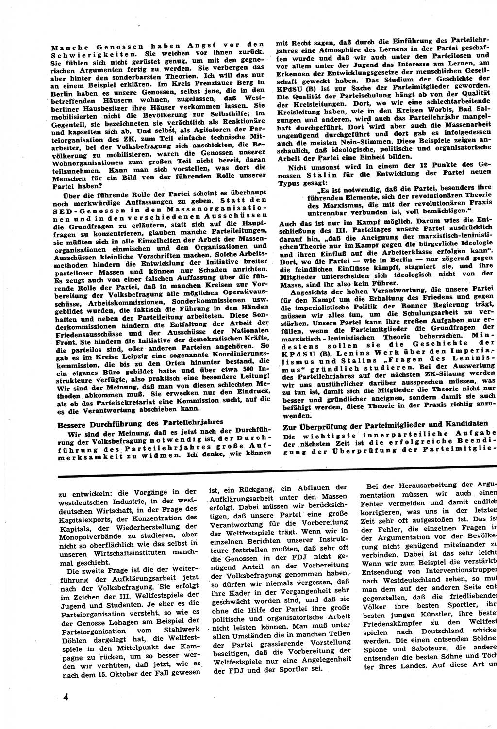 Neuer Weg (NW), Halbmonatsschrift für aktuelle Fragen der Arbeiterbewegung [Zentralkomitee (ZK) Sozialistische Einheitspartei Deutschlands (SED)], 6. Jahrgang [Deutsche Demokratische Republik (DDR)] 1951, Heft 12/4 (NW ZK SED DDR 1951, H. 12/4)