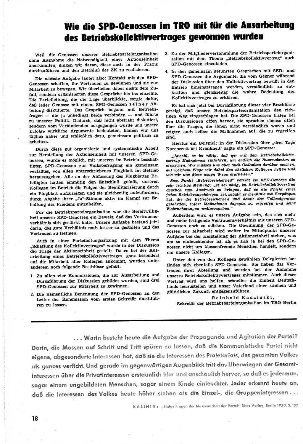 Neuer Weg (NW), Halbmonatsschrift für aktuelle Fragen der Arbeiterbewegung [Zentralkomitee (ZK) Sozialistische Einheitspartei Deutschlands (SED)], 6. Jahrgang [Deutsche Demokratische Republik (DDR)] 1951, Heft 13/18 (NW ZK SED DDR 1951, H. 13/18)