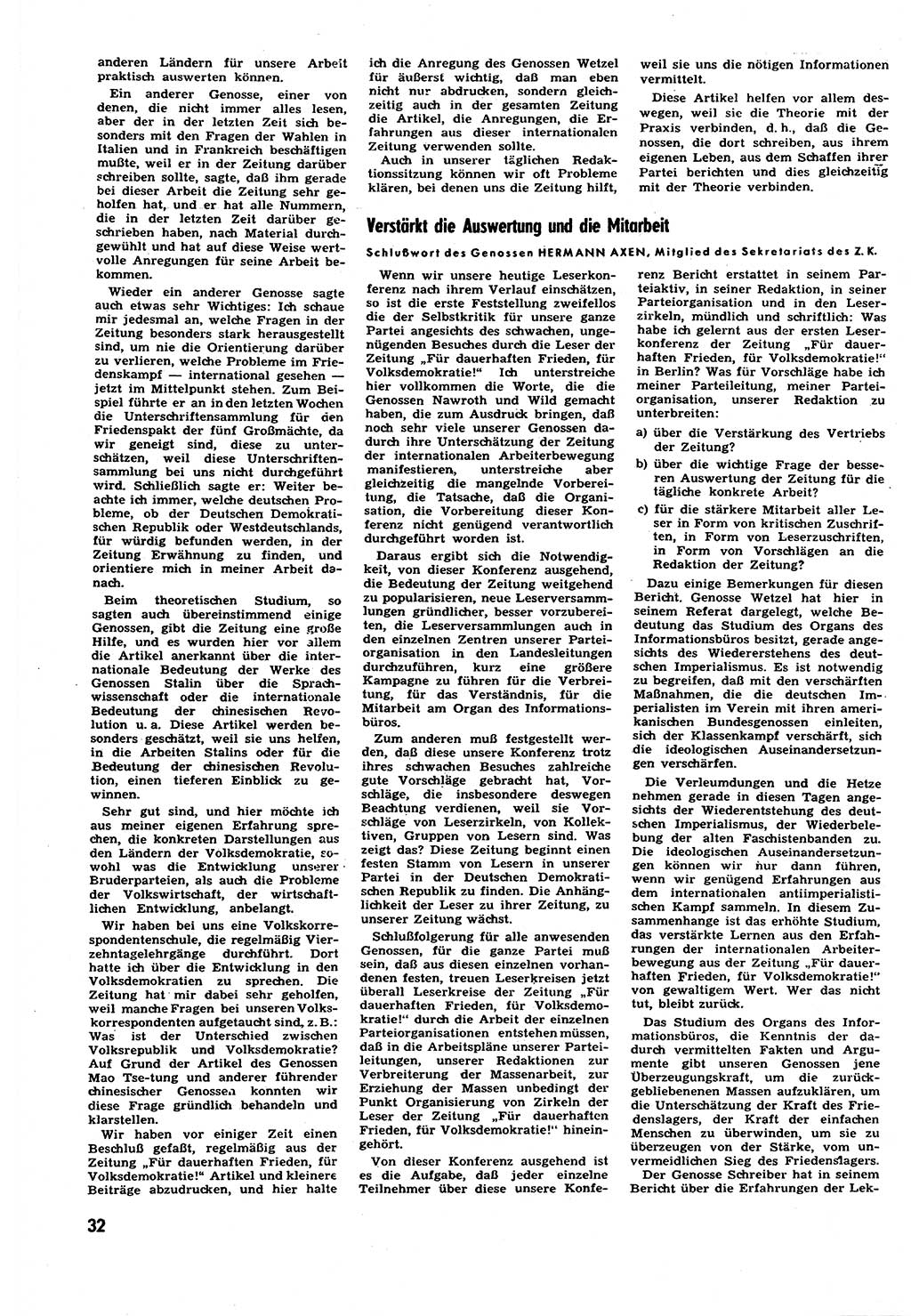 Neuer Weg (NW), Halbmonatsschrift für aktuelle Fragen der Arbeiterbewegung [Zentralkomitee (ZK) Sozialistische Einheitspartei Deutschlands (SED)], 6. Jahrgang [Deutsche Demokratische Republik (DDR)] 1951, Heft 14/32 (NW ZK SED DDR 1951, H. 14/32)