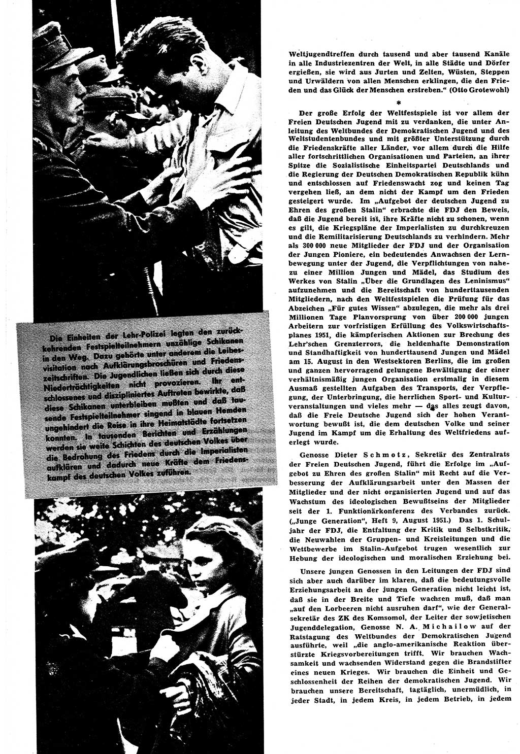 Neuer Weg (NW), Halbmonatsschrift für aktuelle Fragen der Arbeiterbewegung [Zentralkomitee (ZK) Sozialistische Einheitspartei Deutschlands (SED)], 6. Jahrgang [Deutsche Demokratische Republik (DDR)] 1951, Heft 16/2 (NW ZK SED DDR 1951, H. 16/2)