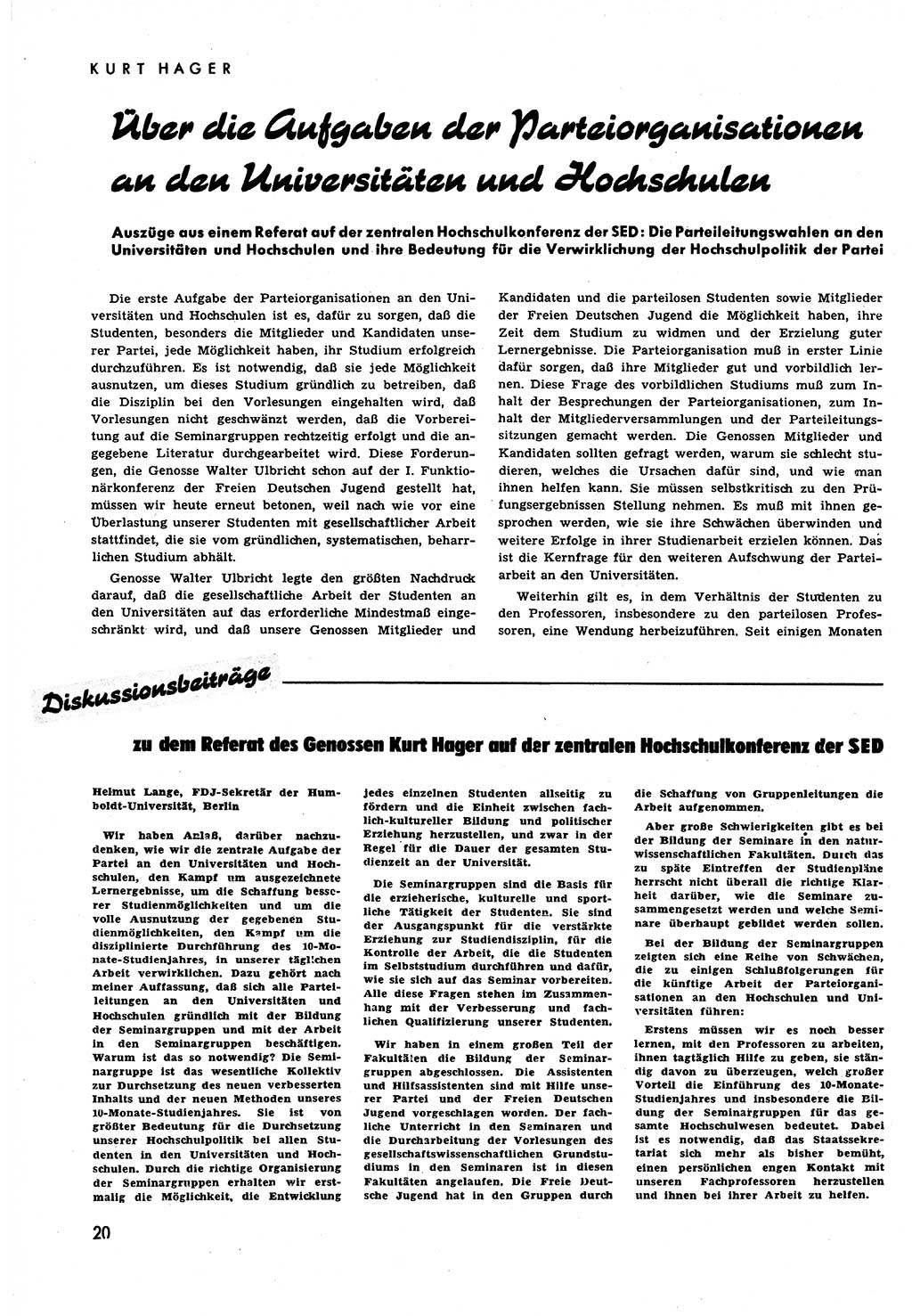 Neuer Weg (NW), Halbmonatsschrift für aktuelle Fragen der Arbeiterbewegung [Zentralkomitee (ZK) Sozialistische Einheitspartei Deutschlands (SED)], 6. Jahrgang [Deutsche Demokratische Republik (DDR)] 1951, Heft 18/20 (NW ZK SED DDR 1951, H. 18/20)