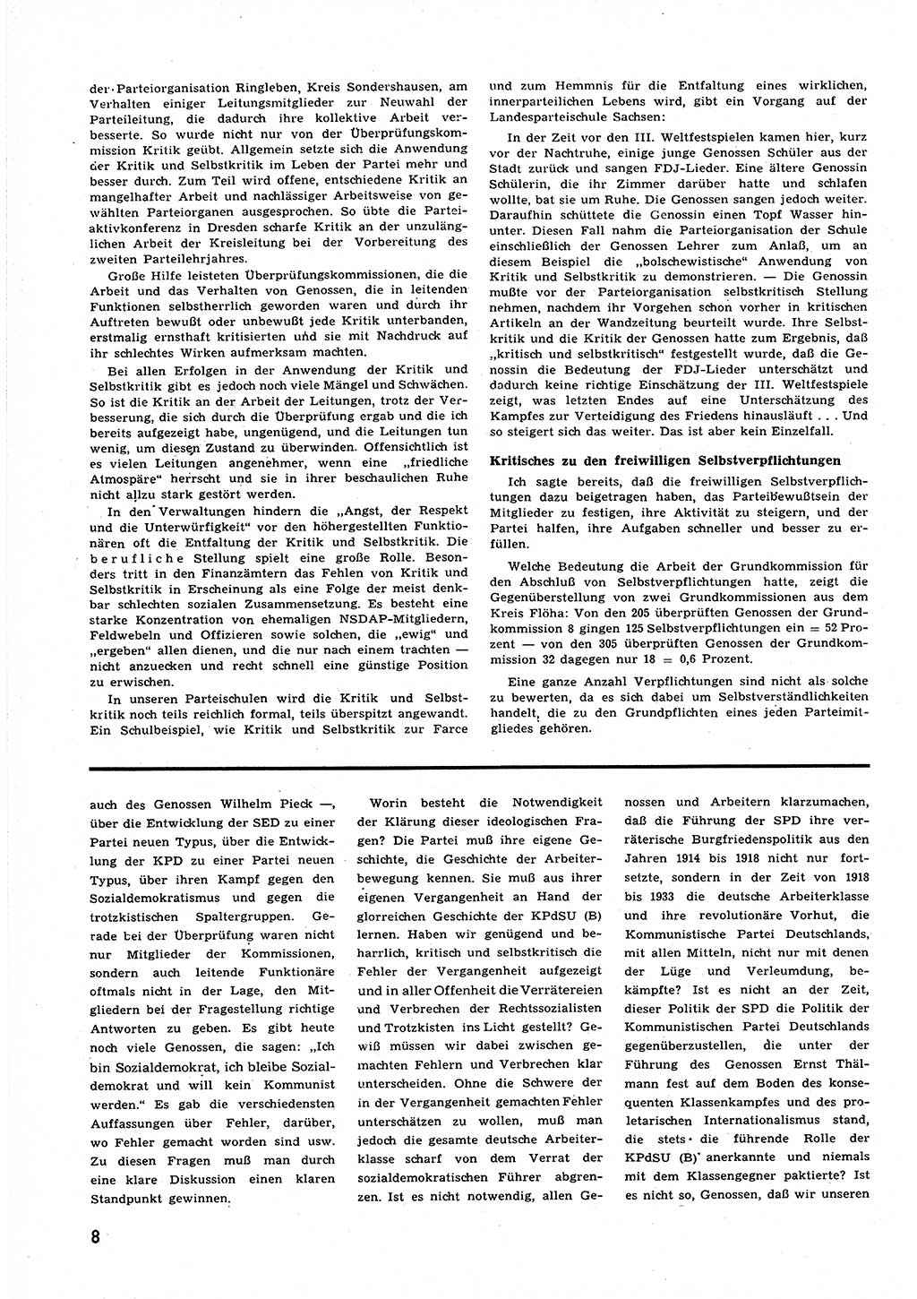 Neuer Weg (NW), Halbmonatsschrift für aktuelle Fragen der Arbeiterbewegung [Zentralkomitee (ZK) Sozialistische Einheitspartei Deutschlands (SED)], 6. Jahrgang [Deutsche Demokratische Republik (DDR)] 1951, Heft 21/8 (NW ZK SED DDR 1951, H. 21/8)