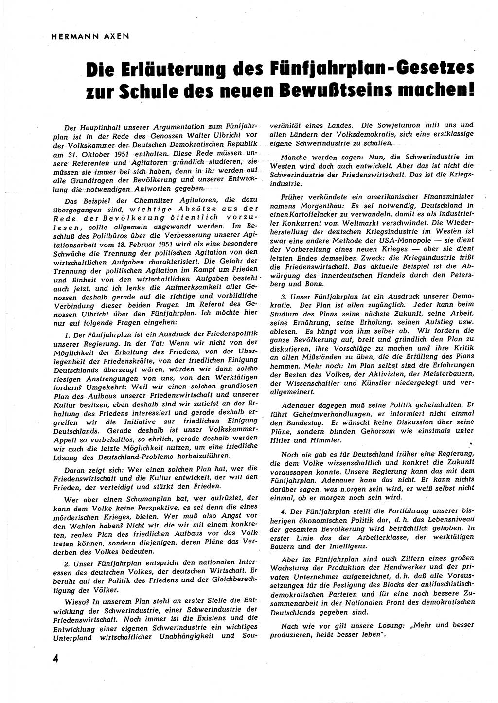 Neuer Weg (NW), Halbmonatsschrift für aktuelle Fragen der Arbeiterbewegung [Zentralkomitee (ZK) Sozialistische Einheitspartei Deutschlands (SED)], 6. Jahrgang [Deutsche Demokratische Republik (DDR)] 1951, Heft 22/4 (NW ZK SED DDR 1951, H. 22/4)