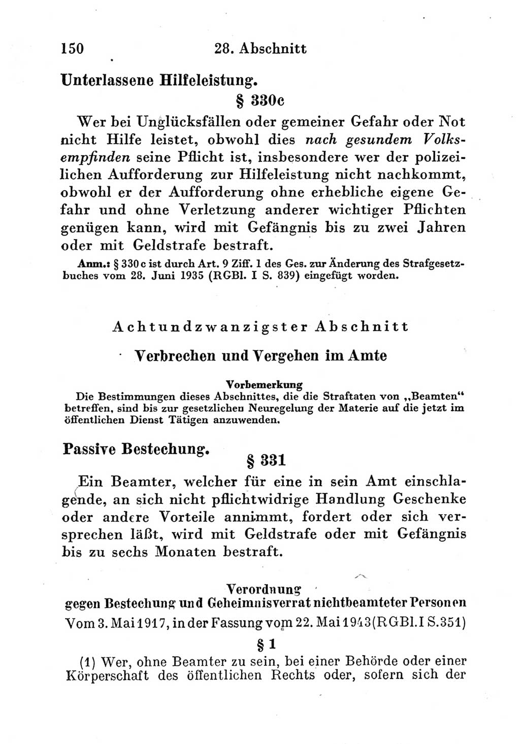 Strafgesetzbuch (StGB) und andere Strafgesetze [Deutsche Demokratische Republik (DDR)] 1951, Seite 150 (StGB Strafges. DDR 1951, S. 150)