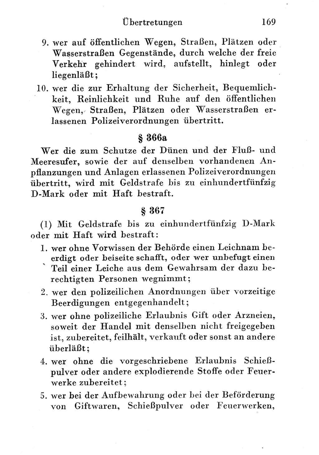Strafgesetzbuch (StGB) und andere Strafgesetze [Deutsche Demokratische Republik (DDR)] 1951, Seite 169 (StGB Strafges. DDR 1951, S. 169)
