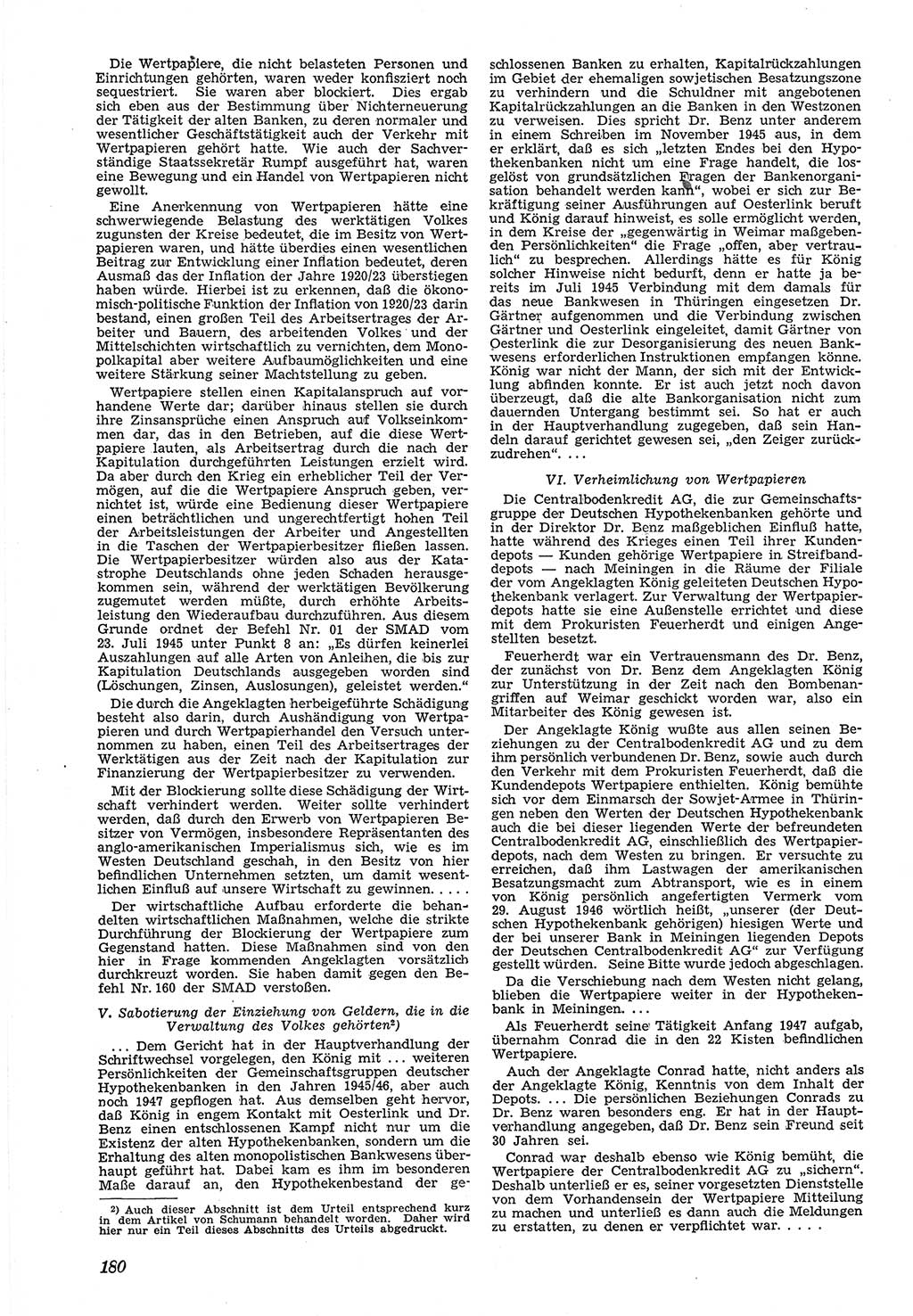 Neue Justiz (NJ), Zeitschrift für Recht und Rechtswissenschaft [Deutsche Demokratische Republik (DDR)], 5. Jahrgang 1951, Seite 180 (NJ DDR 1951, S. 180)