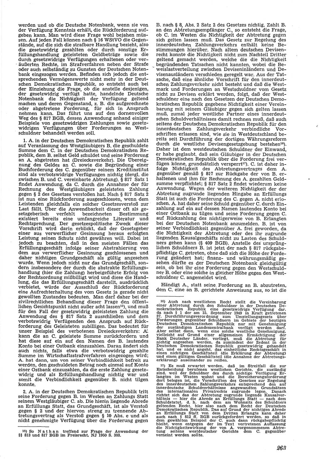 Neue Justiz (NJ), Zeitschrift für Recht und Rechtswissenschaft [Deutsche Demokratische Republik (DDR)], 5. Jahrgang 1951, Seite 263 (NJ DDR 1951, S. 263)