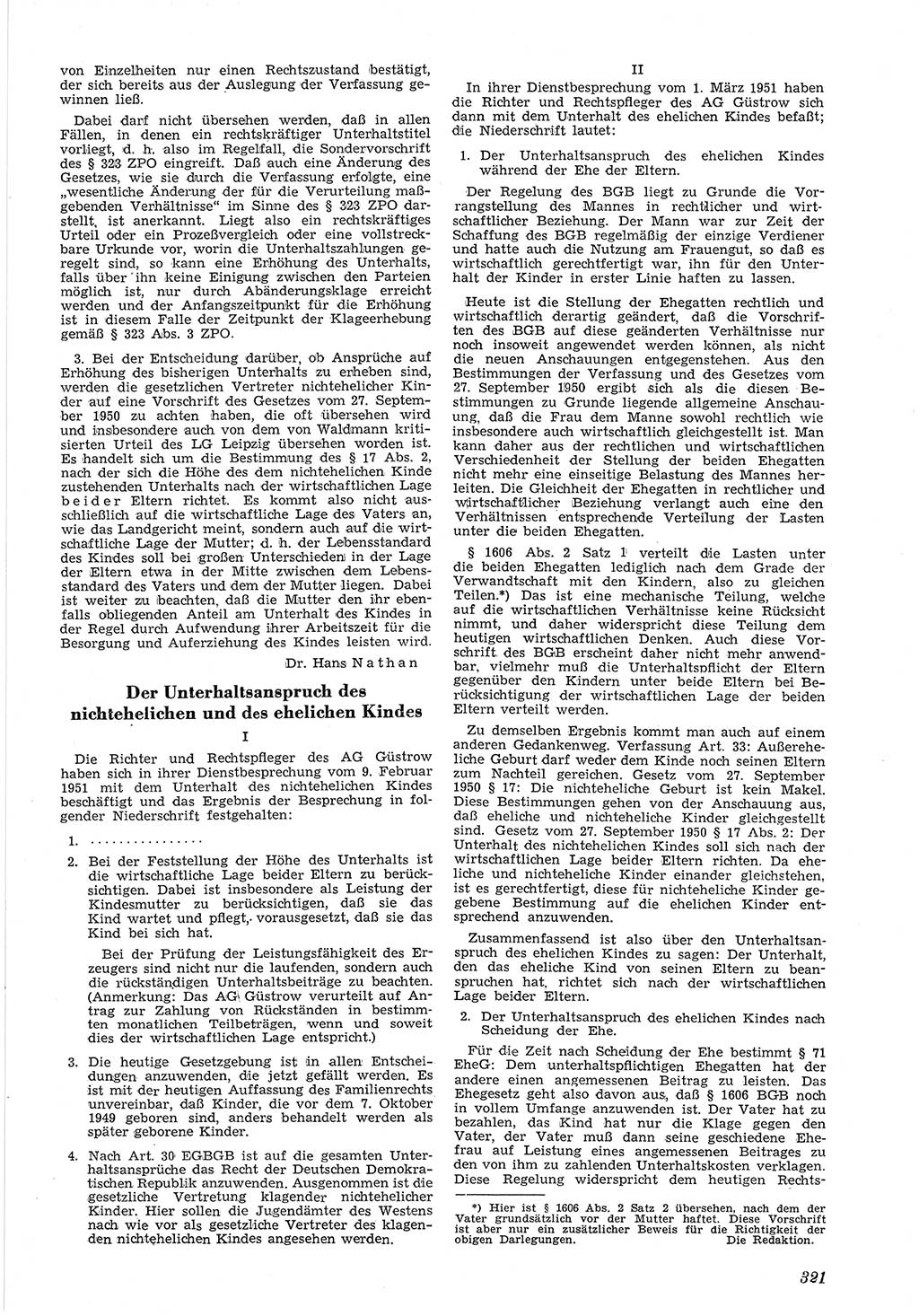 Neue Justiz (NJ), Zeitschrift für Recht und Rechtswissenschaft [Deutsche Demokratische Republik (DDR)], 5. Jahrgang 1951, Seite 321 (NJ DDR 1951, S. 321)