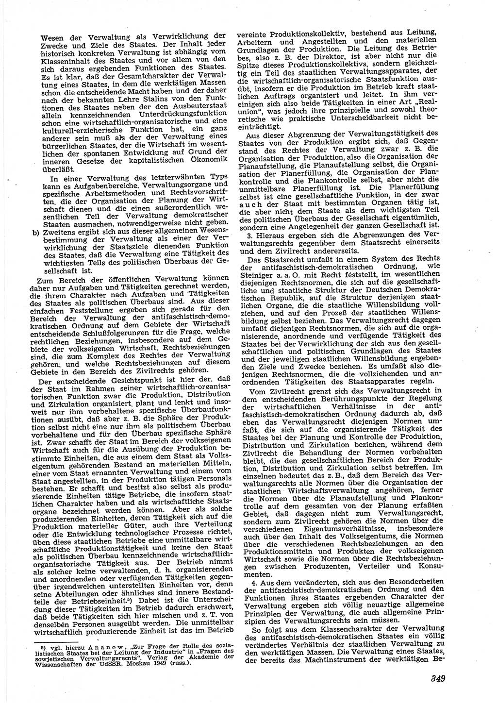 Neue Justiz (NJ), Zeitschrift für Recht und Rechtswissenschaft [Deutsche Demokratische Republik (DDR)], 5. Jahrgang 1951, Seite 349 (NJ DDR 1951, S. 349)