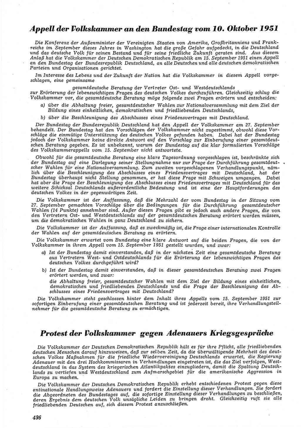 Neue Justiz (NJ), Zeitschrift für Recht und Rechtswissenschaft [Deutsche Demokratische Republik (DDR)], 5. Jahrgang 1951, Seite 436 (NJ DDR 1951, S. 436)