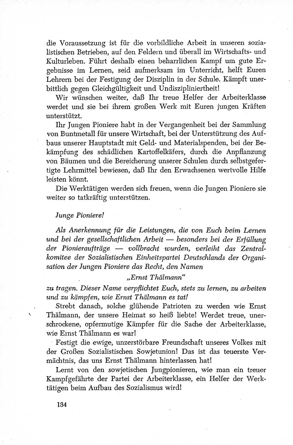 Dokumente der Sozialistischen Einheitspartei Deutschlands (SED) [Deutsche Demokratische Republik (DDR)] 1952-1953, Seite 134 (Dok. SED DDR 1952-1953, S. 134)