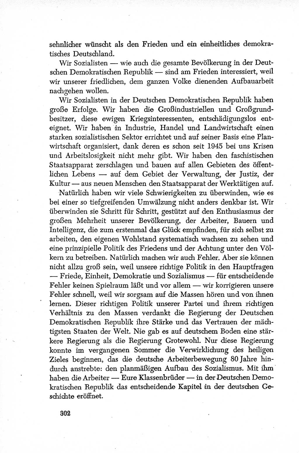 Dokumente der Sozialistischen Einheitspartei Deutschlands (SED) [Deutsche Demokratische Republik (DDR)] 1952-1953, Seite 302 (Dok. SED DDR 1952-1953, S. 302)
