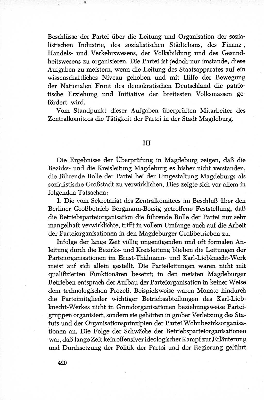 Dokumente der Sozialistischen Einheitspartei Deutschlands (SED) [Deutsche Demokratische Republik (DDR)] 1952-1953, Seite 420 (Dok. SED DDR 1952-1953, S. 420)