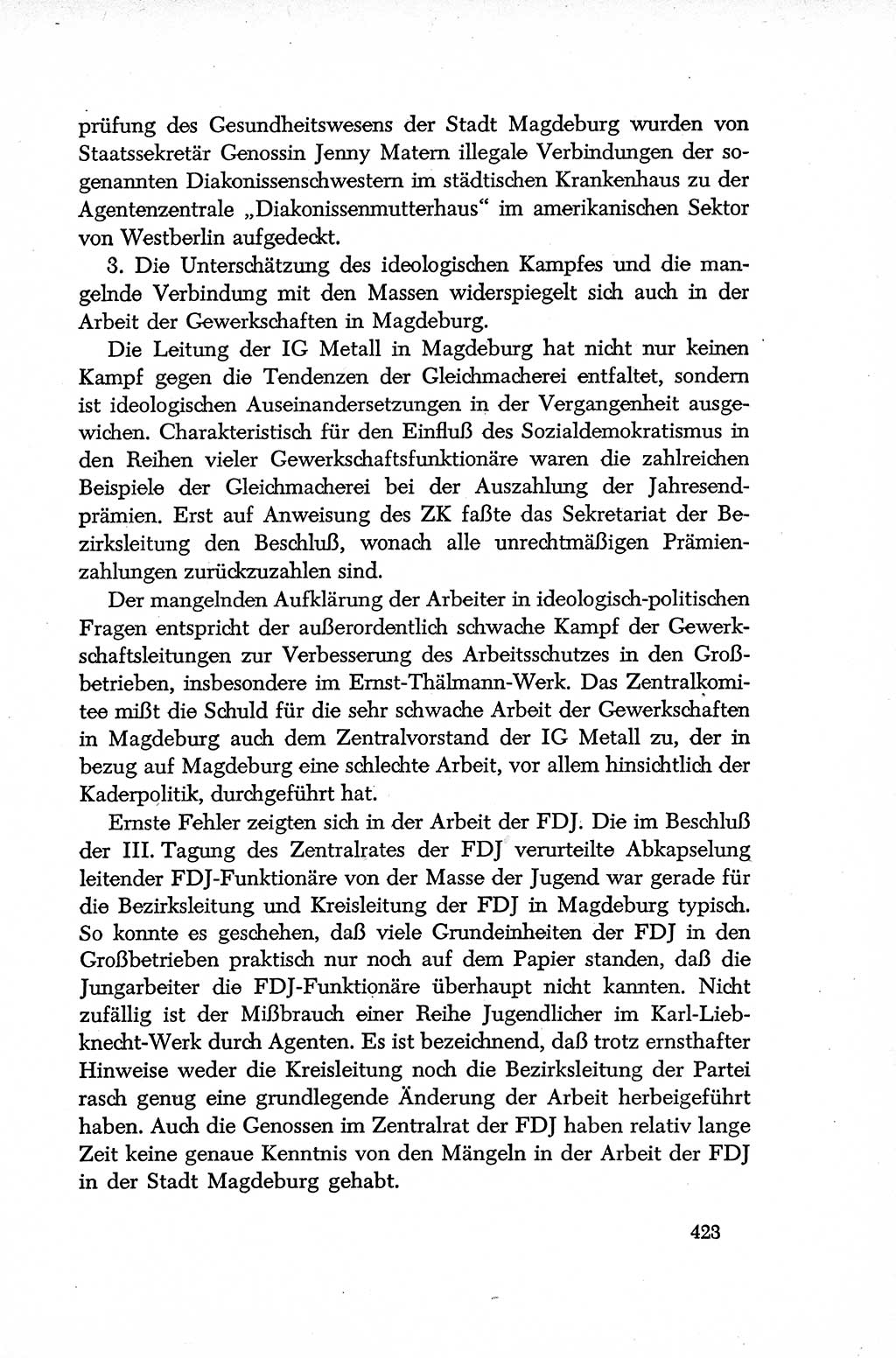 Dokumente der Sozialistischen Einheitspartei Deutschlands (SED) [Deutsche Demokratische Republik (DDR)] 1952-1953, Seite 423 (Dok. SED DDR 1952-1953, S. 423)
