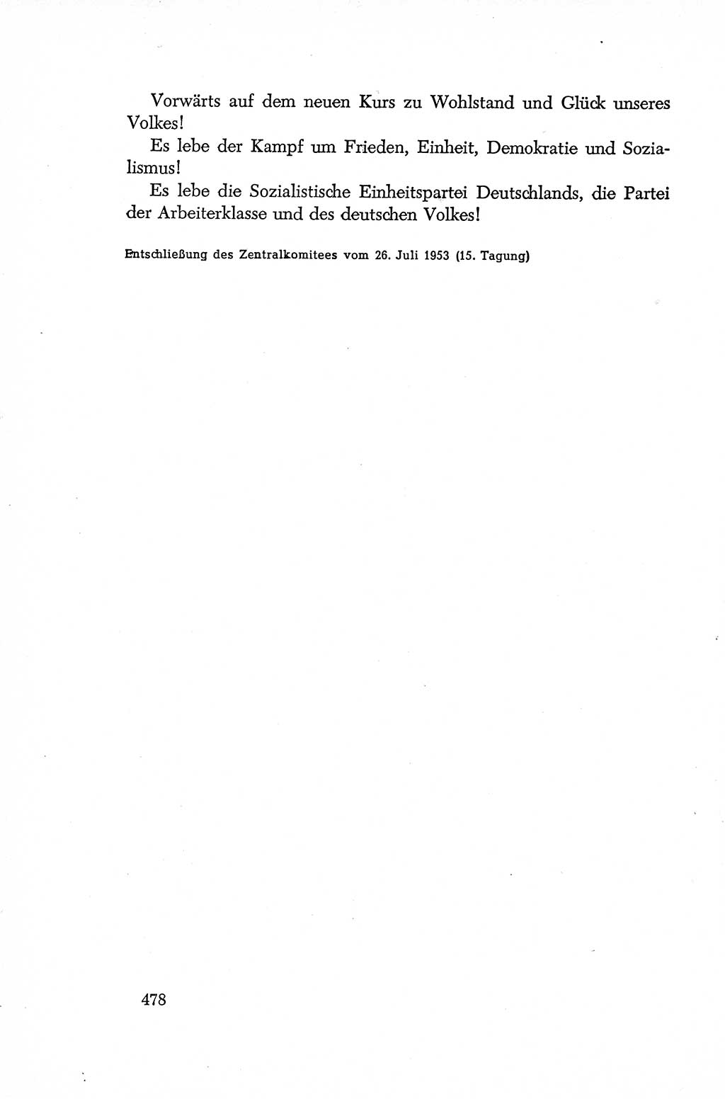 Dokumente der Sozialistischen Einheitspartei Deutschlands (SED) [Deutsche Demokratische Republik (DDR)] 1952-1953, Seite 478 (Dok. SED DDR 1952-1953, S. 478)