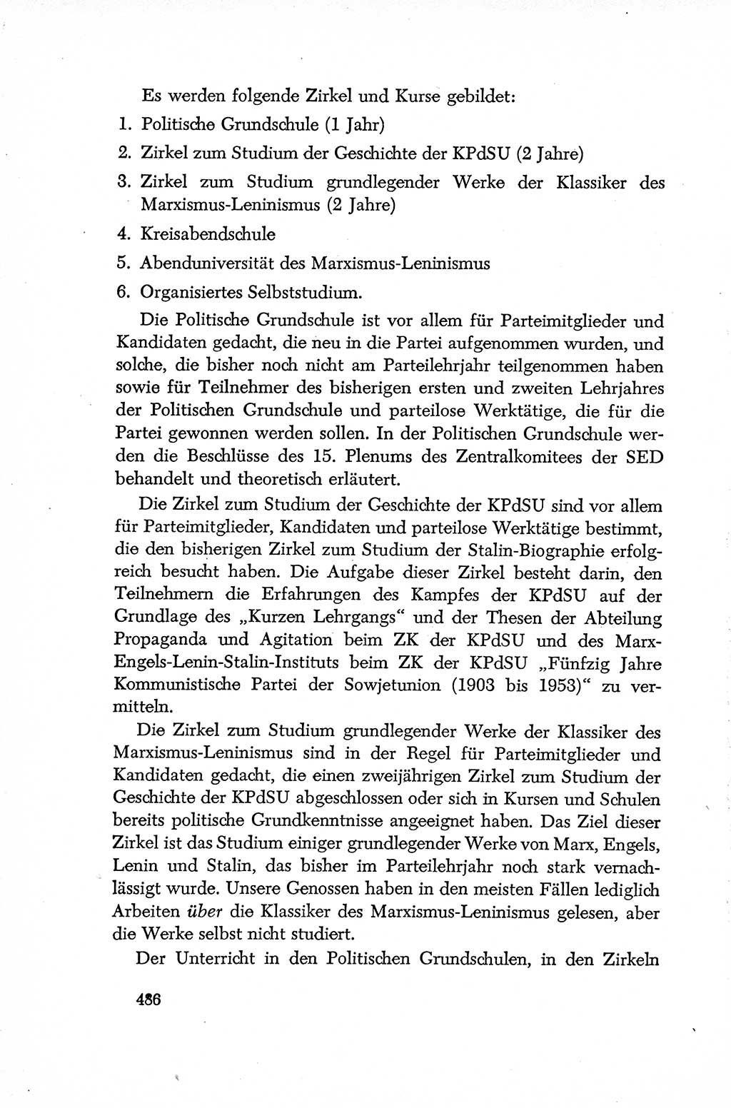 Dokumente der Sozialistischen Einheitspartei Deutschlands (SED) [Deutsche Demokratische Republik (DDR)] 1952-1953, Seite 486 (Dok. SED DDR 1952-1953, S. 486)