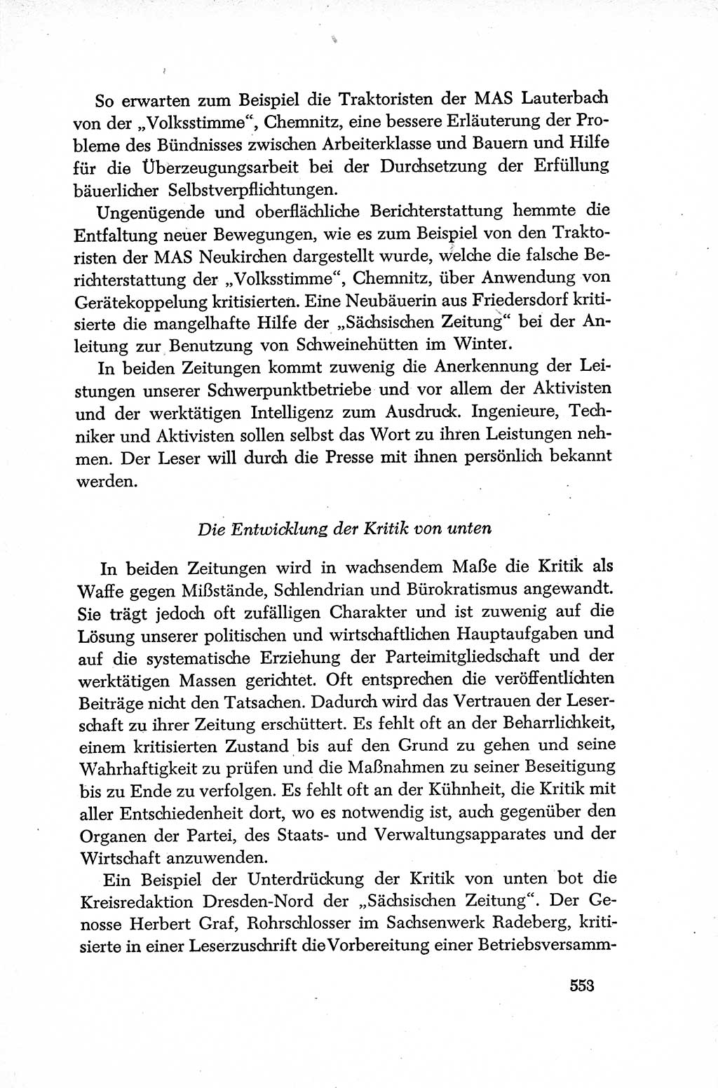 Dokumente der Sozialistischen Einheitspartei Deutschlands (SED) [Deutsche Demokratische Republik (DDR)] 1952-1953, Seite 553 (Dok. SED DDR 1952-1953, S. 553)