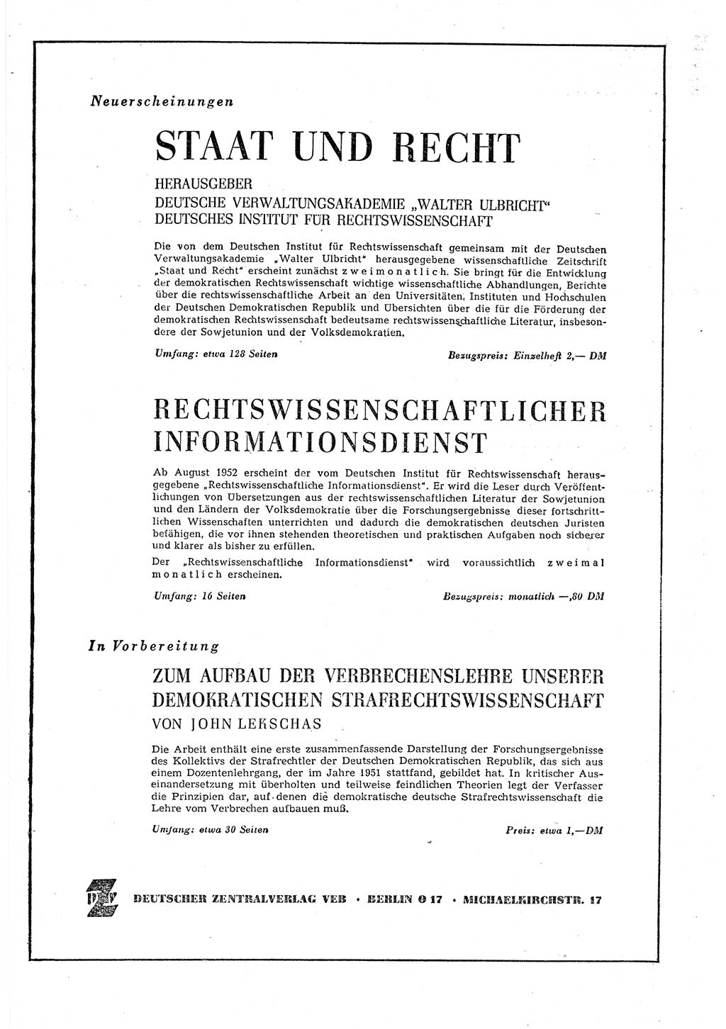 Gesetzblatt (GBl.) der Deutschen Demokratischen Republik (DDR) 1952, Seite 690 (GBl. DDR 1952, S. 690)