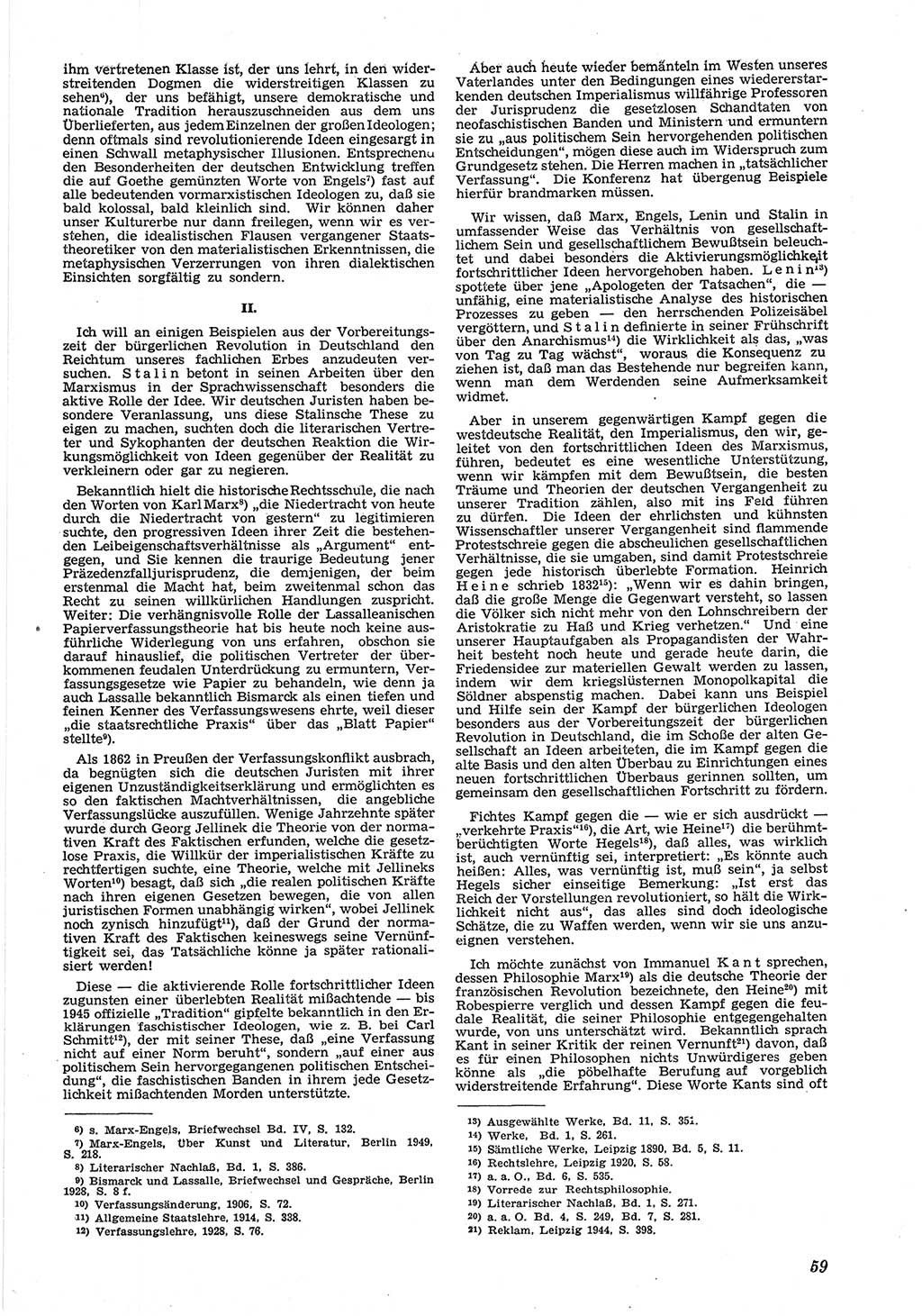 Neue Justiz (NJ), Zeitschrift für Recht und Rechtswissenschaft [Deutsche Demokratische Republik (DDR)], 6. Jahrgang 1952, Seite 59 (NJ DDR 1952, S. 59)