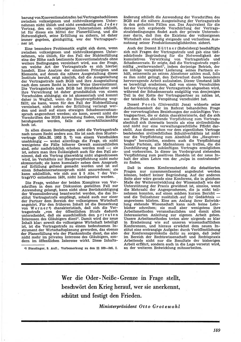 Neue Justiz (NJ), Zeitschrift für Recht und Rechtswissenschaft [Deutsche Demokratische Republik (DDR)], 6. Jahrgang 1952, Seite 159 (NJ DDR 1952, S. 159)