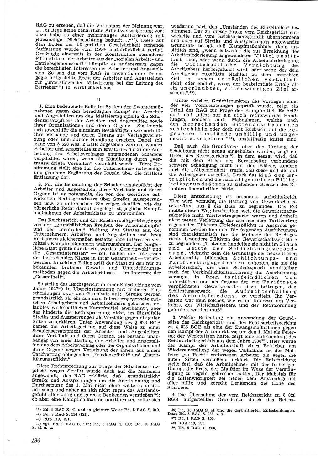 Neue Justiz (NJ), Zeitschrift für Recht und Rechtswissenschaft [Deutsche Demokratische Republik (DDR)], 6. Jahrgang 1952, Seite 196 (NJ DDR 1952, S. 196)