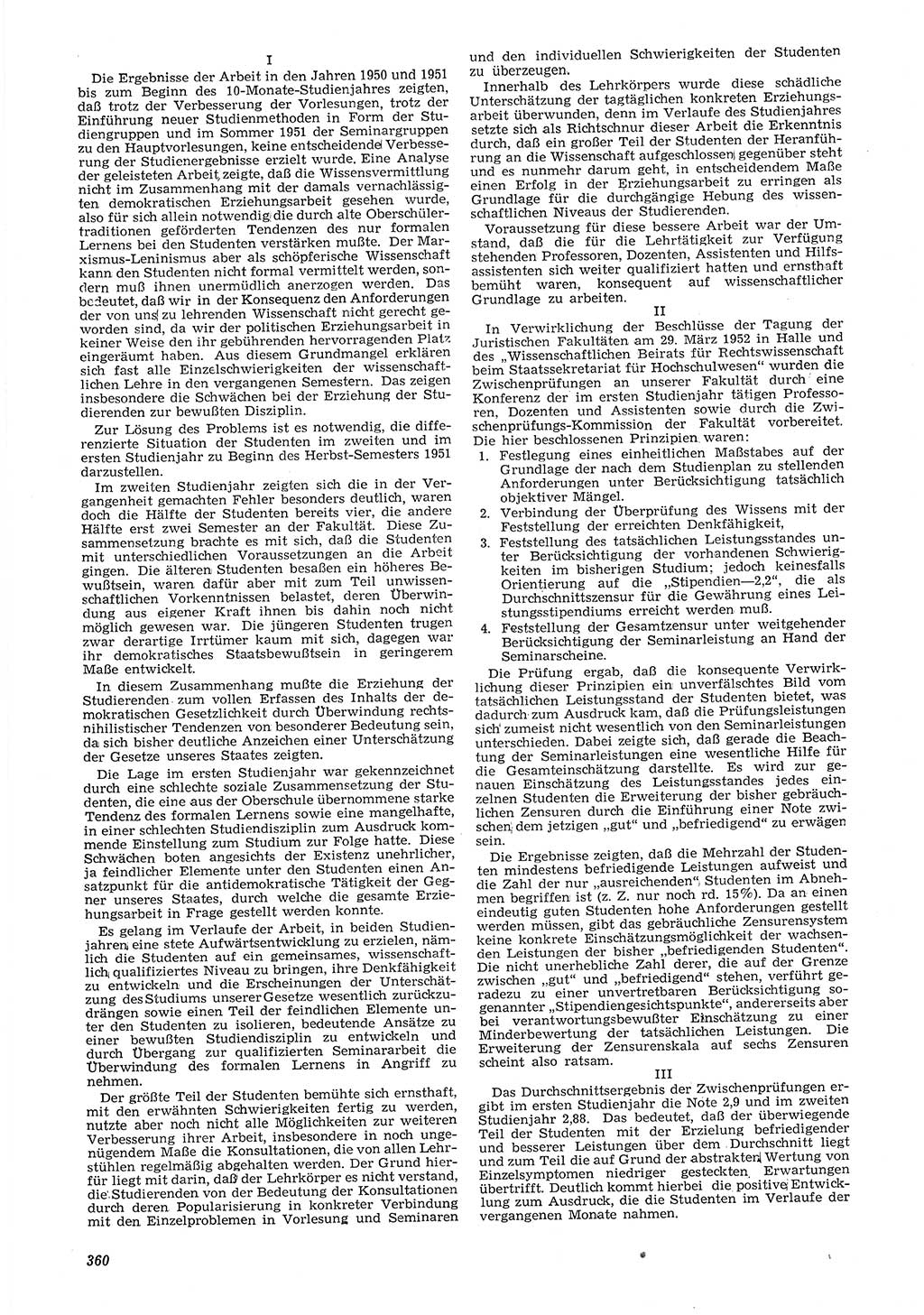 Neue Justiz (NJ), Zeitschrift für Recht und Rechtswissenschaft [Deutsche Demokratische Republik (DDR)], 6. Jahrgang 1952, Seite 360 (NJ DDR 1952, S. 360)