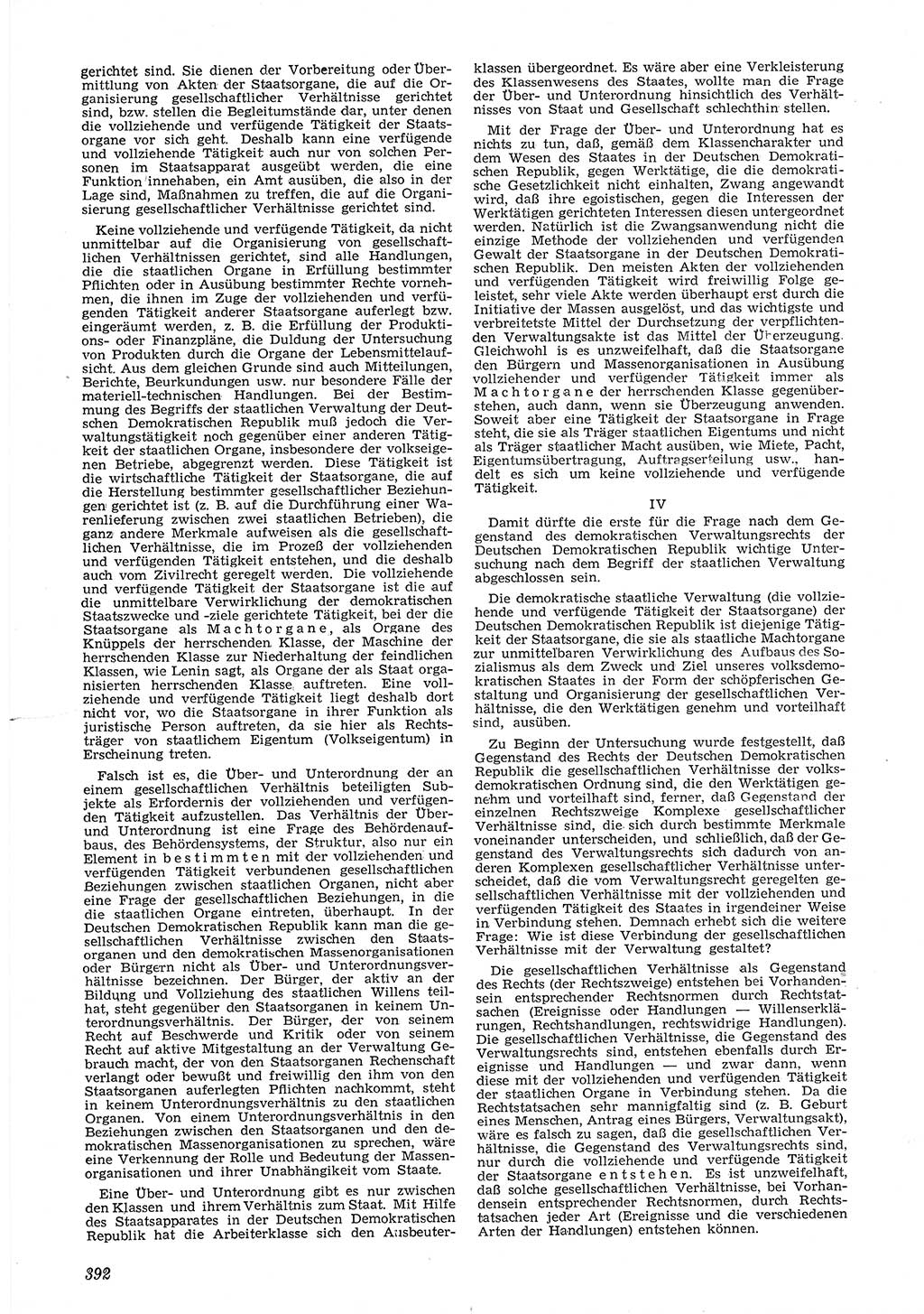 Neue Justiz (NJ), Zeitschrift für Recht und Rechtswissenschaft [Deutsche Demokratische Republik (DDR)], 6. Jahrgang 1952, Seite 392 (NJ DDR 1952, S. 392)