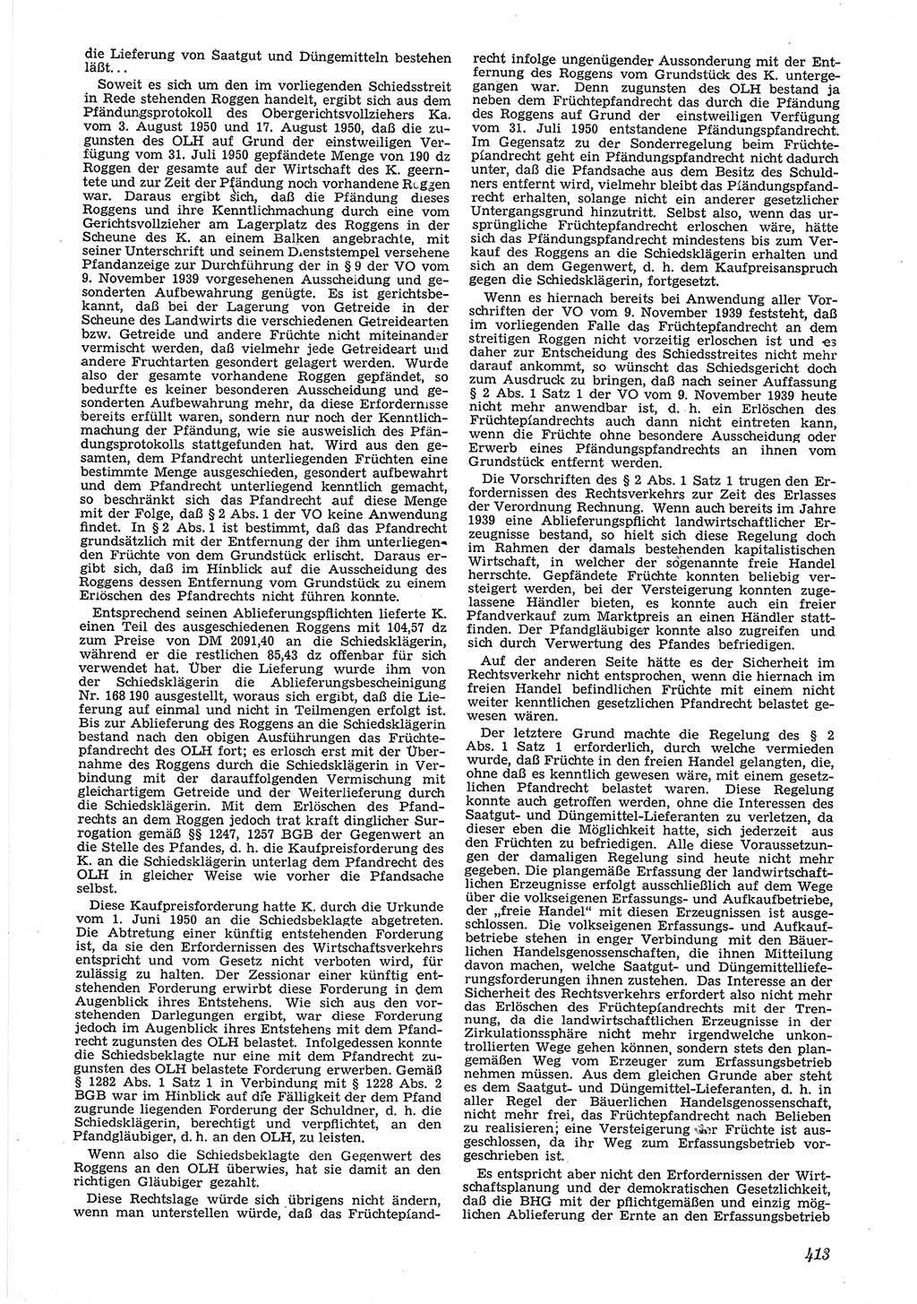 Neue Justiz (NJ), Zeitschrift für Recht und Rechtswissenschaft [Deutsche Demokratische Republik (DDR)], 6. Jahrgang 1952, Seite 413 (NJ DDR 1952, S. 413)