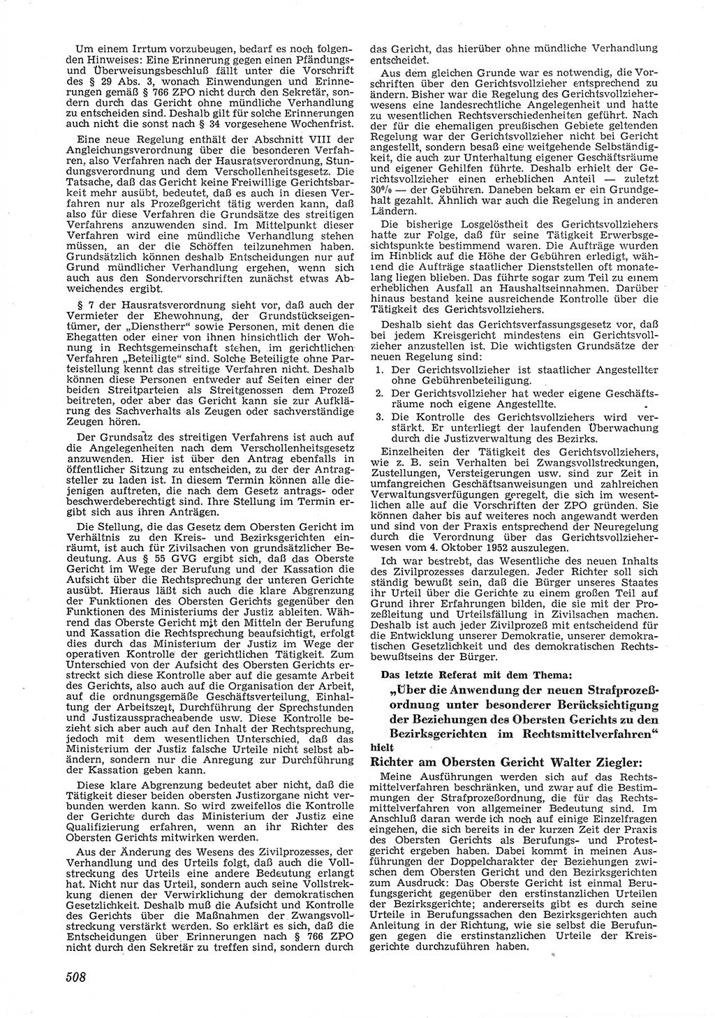 Neue Justiz (NJ), Zeitschrift für Recht und Rechtswissenschaft [Deutsche Demokratische Republik (DDR)], 6. Jahrgang 1952, Seite 508 (NJ DDR 1952, S. 508)