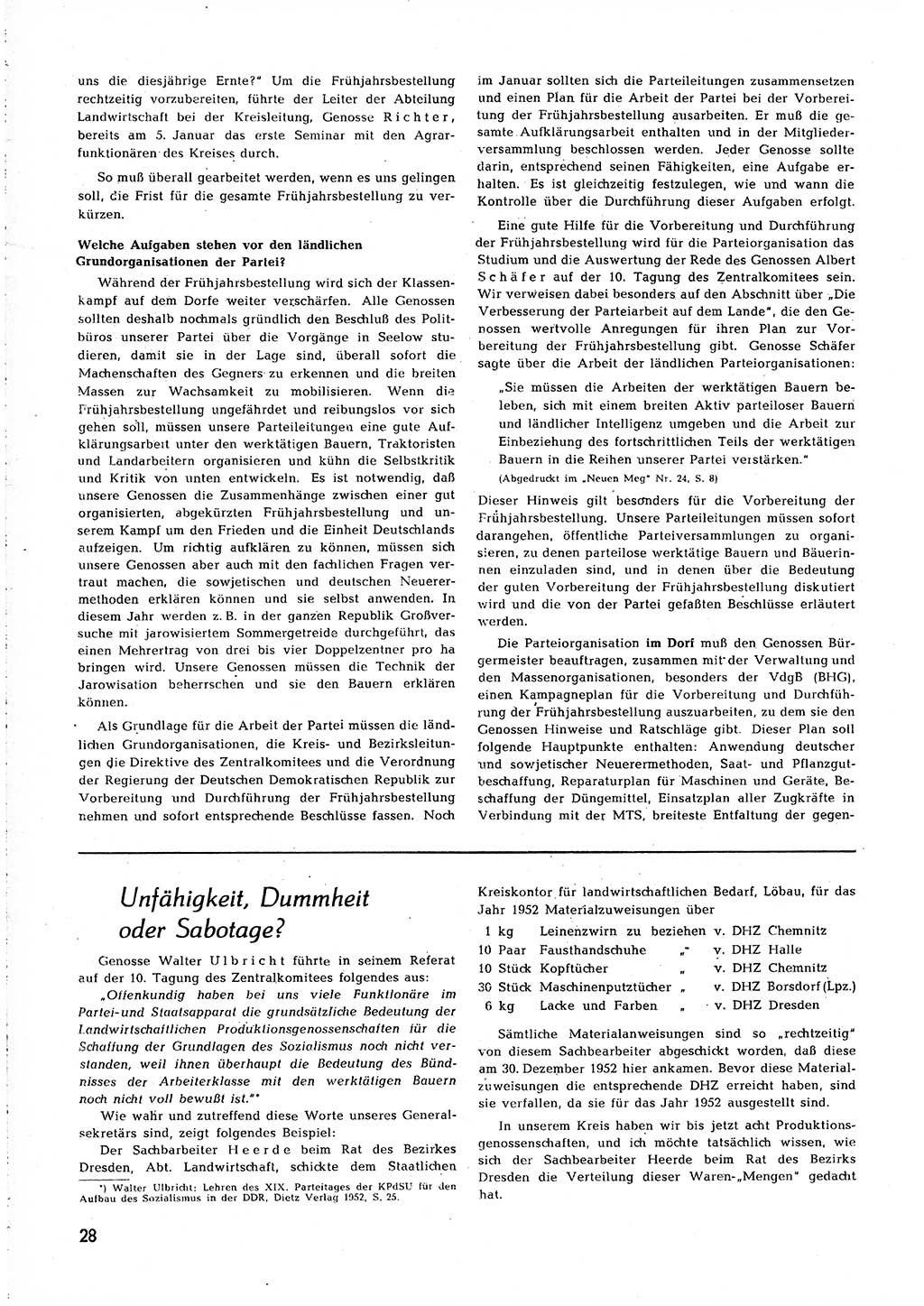 Neuer Weg (NW), Organ des Zentralkomitees (ZK) [Sozialistische Einheitspartei Deutschlands (SED)] für alle Parteiarbeiter, 8. Jahrgang [Deutsche Demokratische Republik (DDR)] 1953, Heft 2/28 (NW ZK SED DDR 1953, H. 2/28)