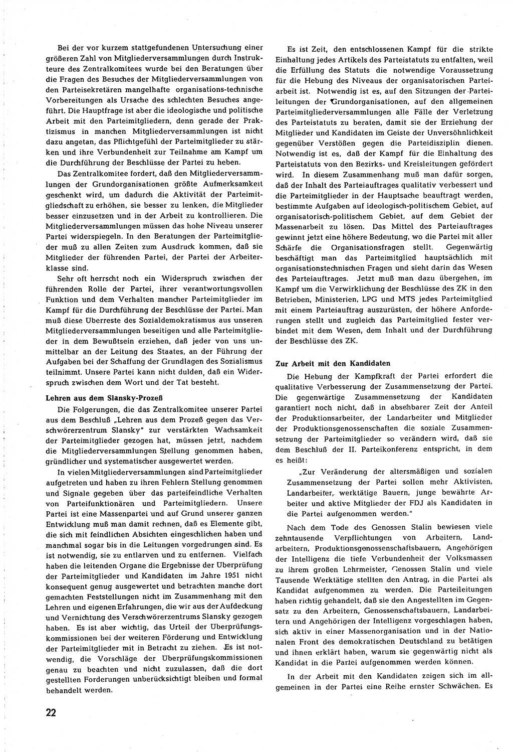 Neuer Weg (NW), Organ des Zentralkomitees (ZK) [Sozialistische Einheitspartei Deutschlands (SED)] für alle Parteiarbeiter, 8. Jahrgang [Deutsche Demokratische Republik (DDR)] 1953, Heft 10/22 (NW ZK SED DDR 1953, H. 10/22)