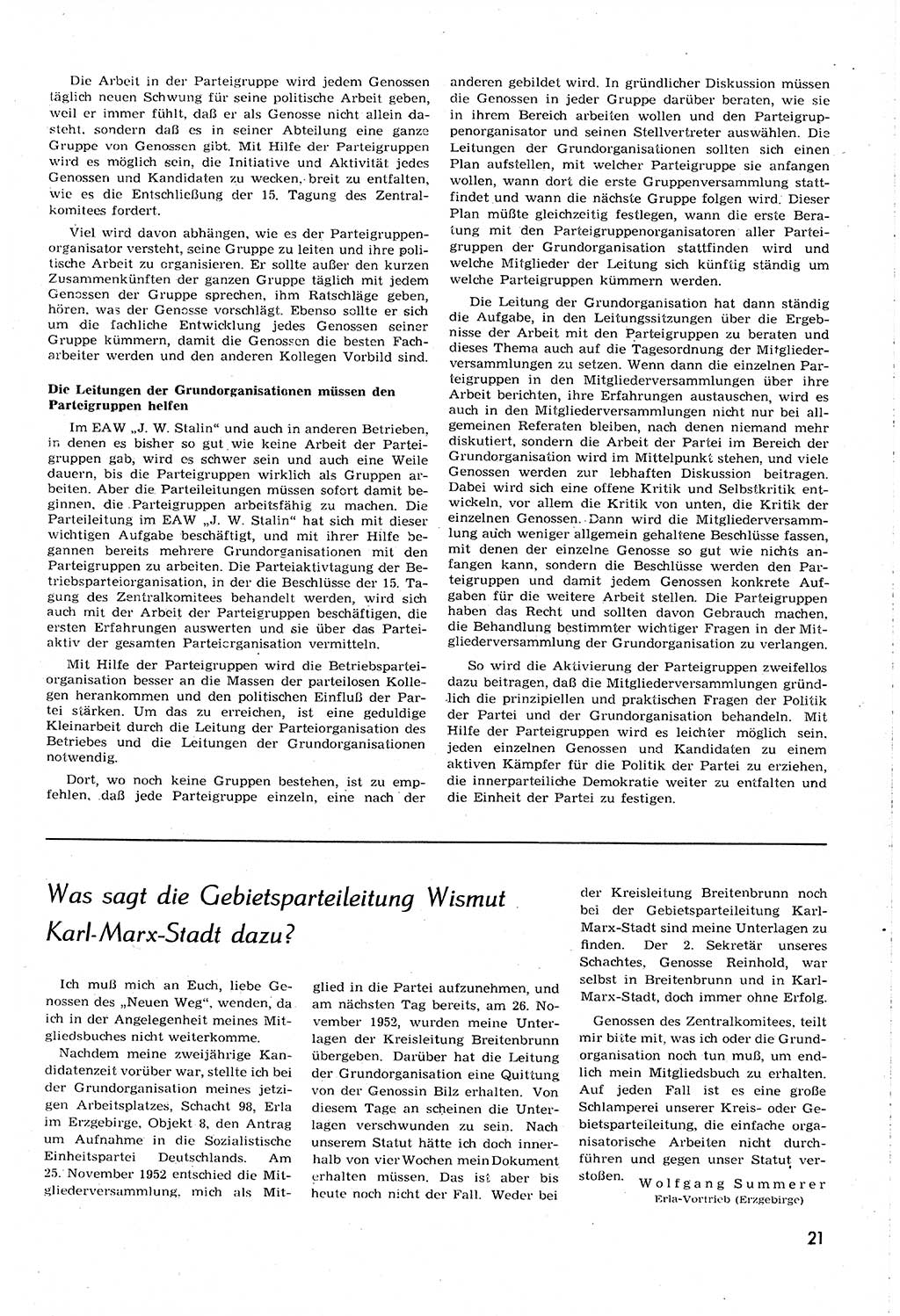 Neuer Weg (NW), Organ des Zentralkomitees (ZK) [Sozialistische Einheitspartei Deutschlands (SED)] für alle Parteiarbeiter, 8. Jahrgang [Deutsche Demokratische Republik (DDR)] 1953, Heft 14/21 (NW ZK SED DDR 1953, H. 14/21)
