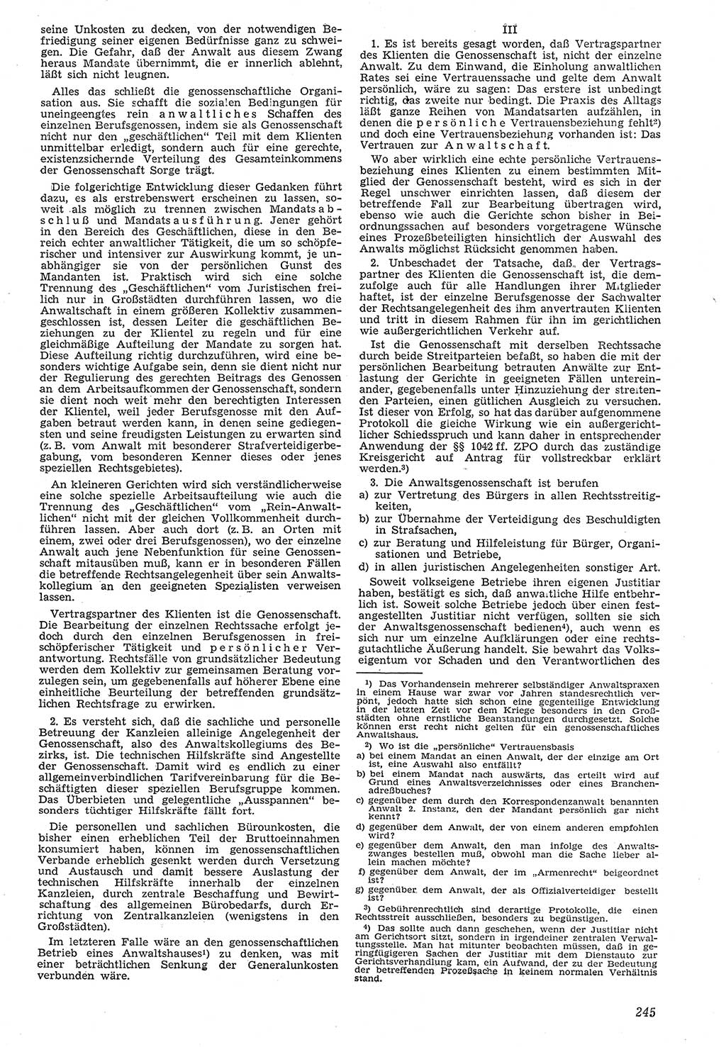 Neue Justiz (NJ), Zeitschrift für Recht und Rechtswissenschaft [Deutsche Demokratische Republik (DDR)], 7. Jahrgang 1953, Seite 245 (NJ DDR 1953, S. 245)