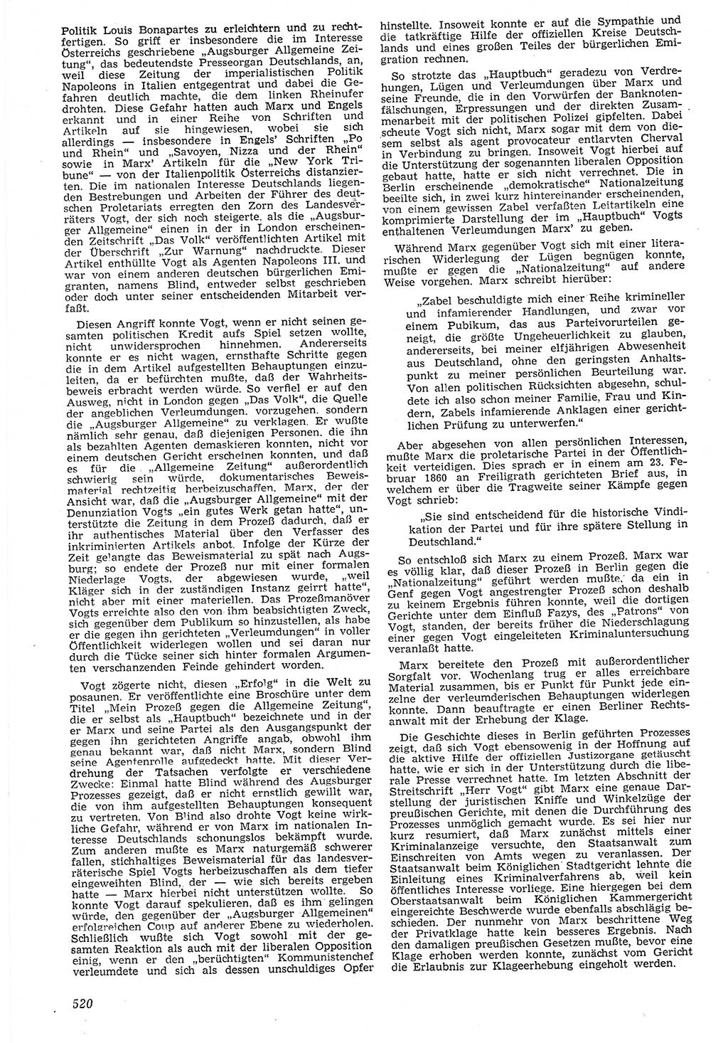Neue Justiz (NJ), Zeitschrift für Recht und Rechtswissenschaft [Deutsche Demokratische Republik (DDR)], 7. Jahrgang 1953, Seite 520 (NJ DDR 1953, S. 520)