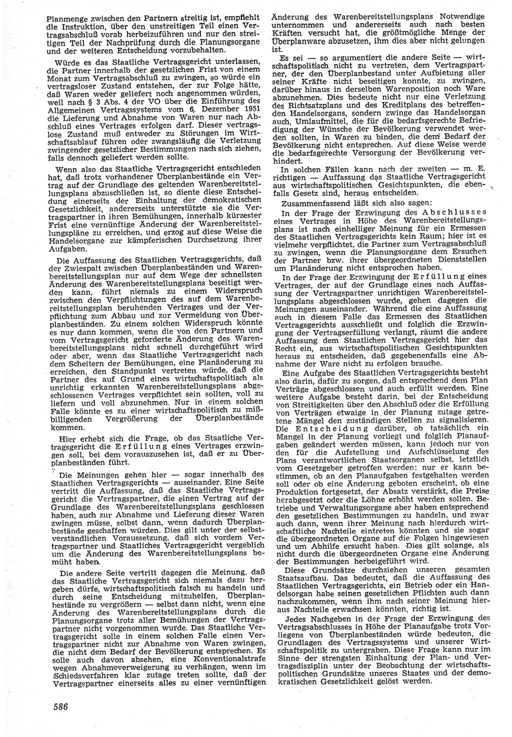 Neue Justiz (NJ), Zeitschrift für Recht und Rechtswissenschaft [Deutsche Demokratische Republik (DDR)], 7. Jahrgang 1953, Seite 586 (NJ DDR 1953, S. 586)