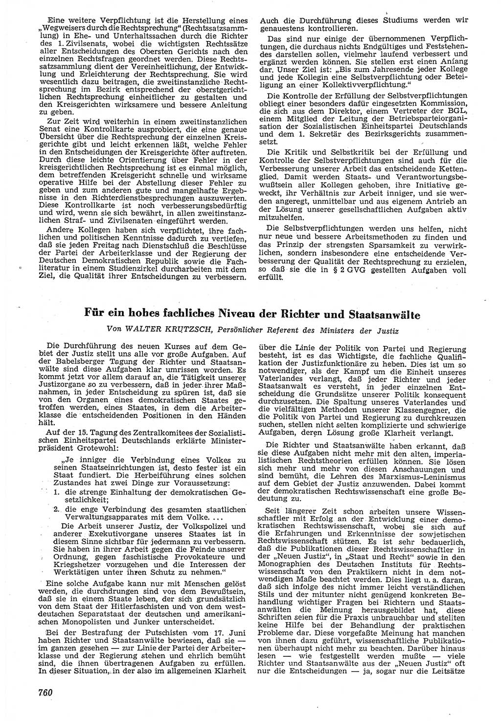 Neue Justiz (NJ), Zeitschrift für Recht und Rechtswissenschaft [Deutsche Demokratische Republik (DDR)], 7. Jahrgang 1953, Seite 760 (NJ DDR 1953, S. 760)