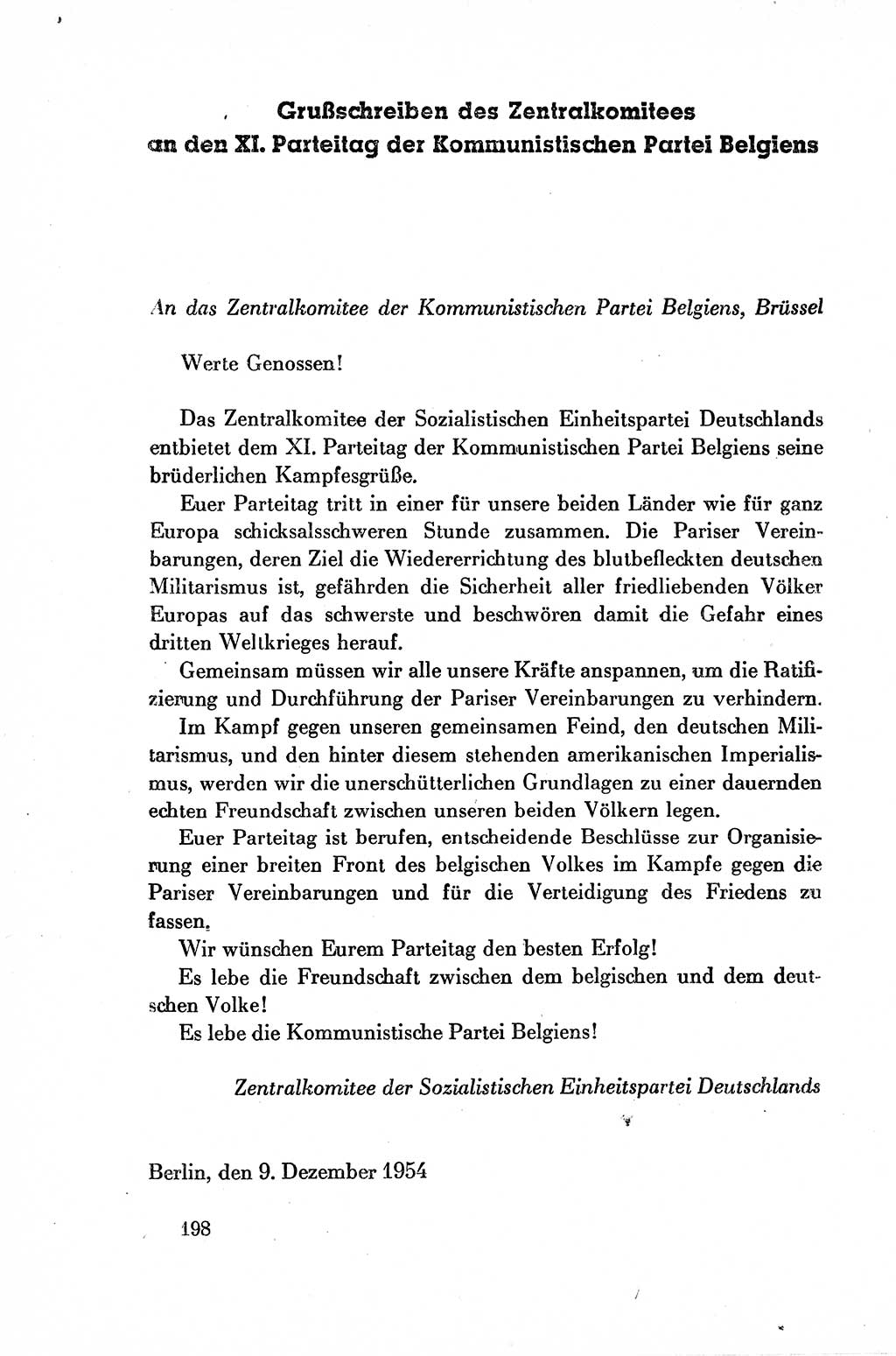 Dokumente der Sozialistischen Einheitspartei Deutschlands (SED) [Deutsche Demokratische Republik (DDR)] 1954-1955, Seite 198 (Dok. SED DDR 1954-1955, S. 198)