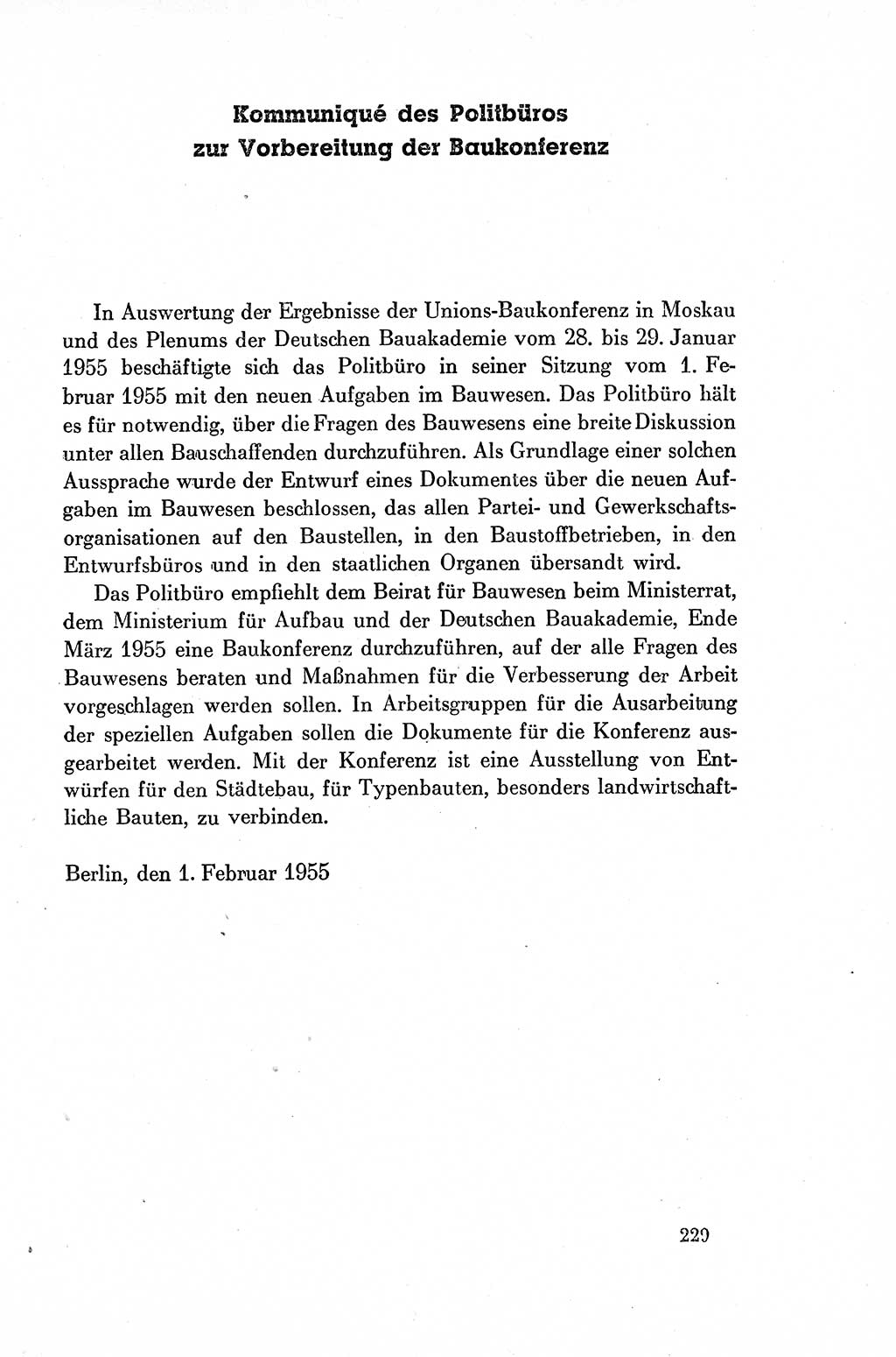 Dokumente der Sozialistischen Einheitspartei Deutschlands (SED) [Deutsche Demokratische Republik (DDR)] 1954-1955, Seite 229 (Dok. SED DDR 1954-1955, S. 229)