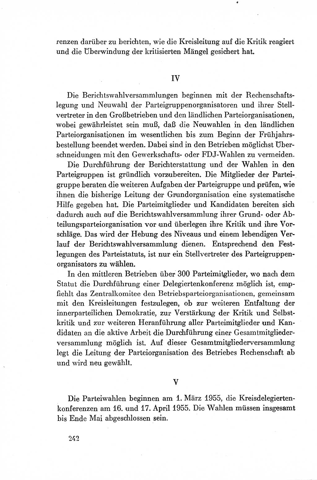 Dokumente der Sozialistischen Einheitspartei Deutschlands (SED) [Deutsche Demokratische Republik (DDR)] 1954-1955, Seite 242 (Dok. SED DDR 1954-1955, S. 242)