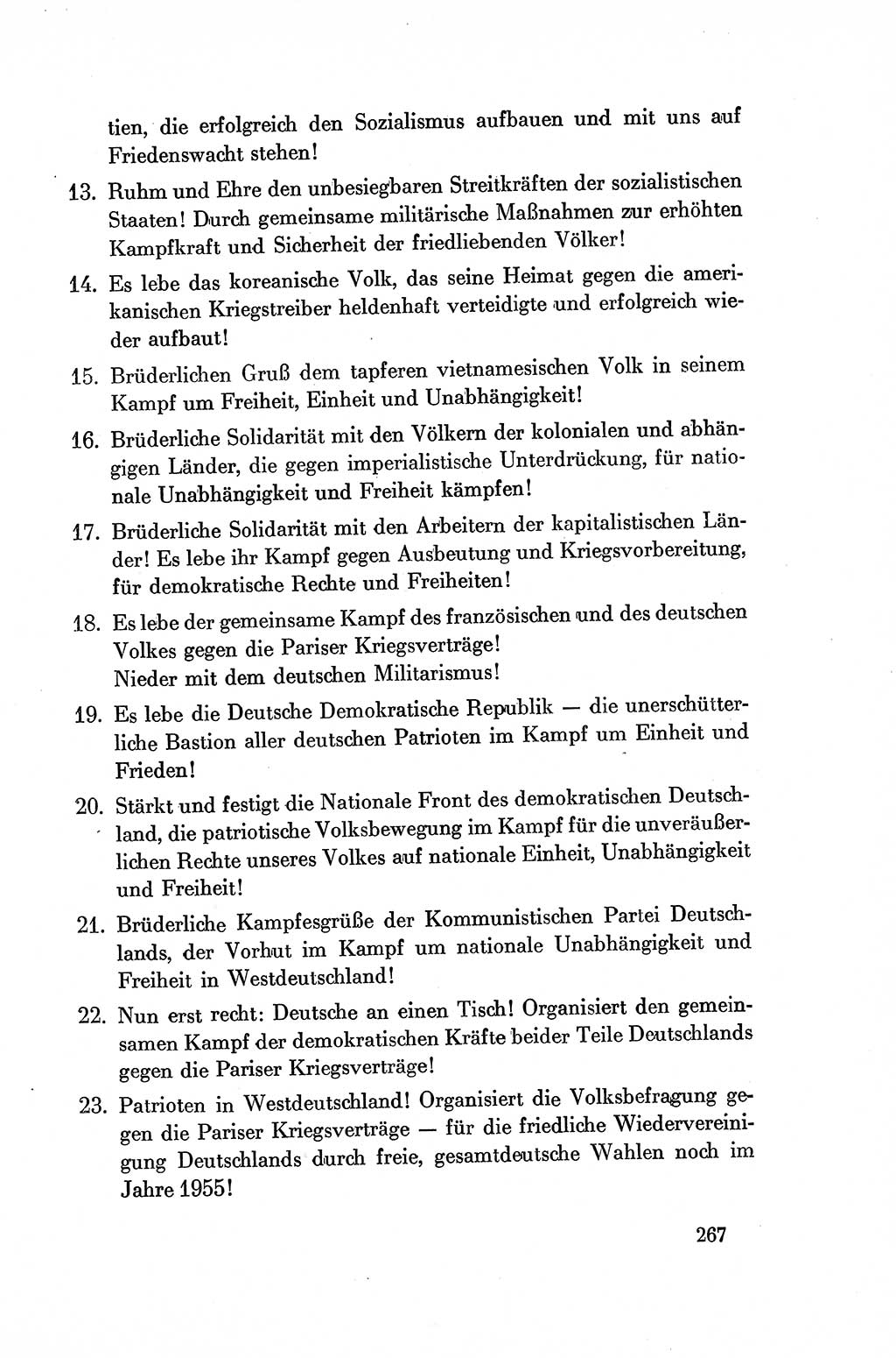 Dokumente der Sozialistischen Einheitspartei Deutschlands (SED) [Deutsche Demokratische Republik (DDR)] 1954-1955, Seite 267 (Dok. SED DDR 1954-1955, S. 267)