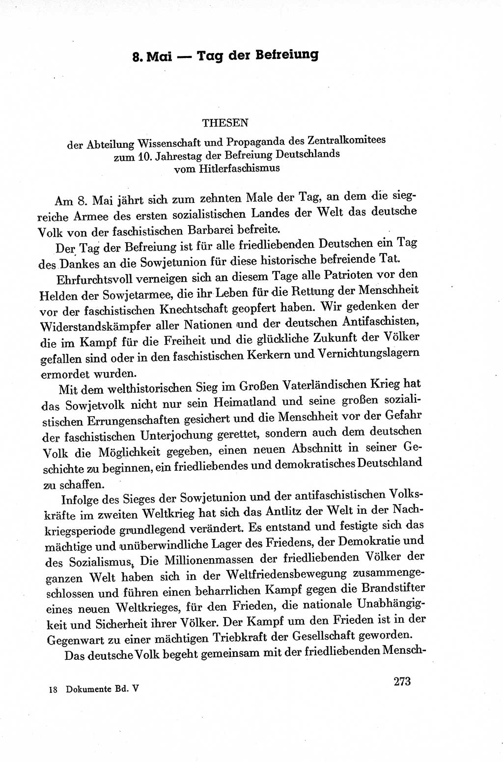 Dokumente der Sozialistischen Einheitspartei Deutschlands (SED) [Deutsche Demokratische Republik (DDR)] 1954-1955, Seite 273 (Dok. SED DDR 1954-1955, S. 273)