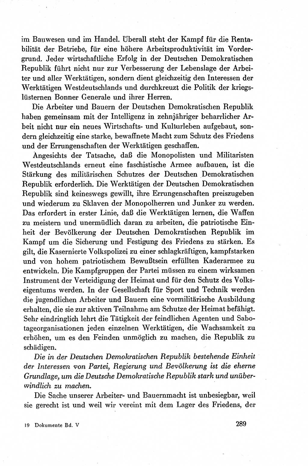 Dokumente der Sozialistischen Einheitspartei Deutschlands (SED) [Deutsche Demokratische Republik (DDR)] 1954-1955, Seite 289 (Dok. SED DDR 1954-1955, S. 289)