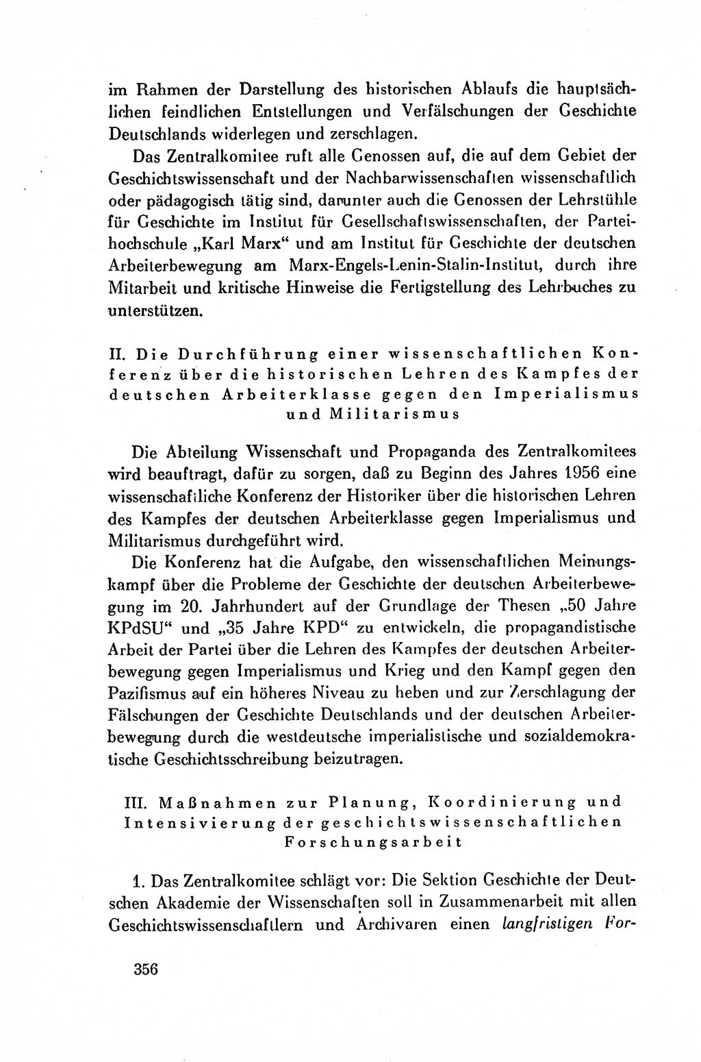 Dokumente der Sozialistischen Einheitspartei Deutschlands (SED) [Deutsche Demokratische Republik (DDR)] 1954-1955, Seite 356 (Dok. SED DDR 1954-1955, S. 356)