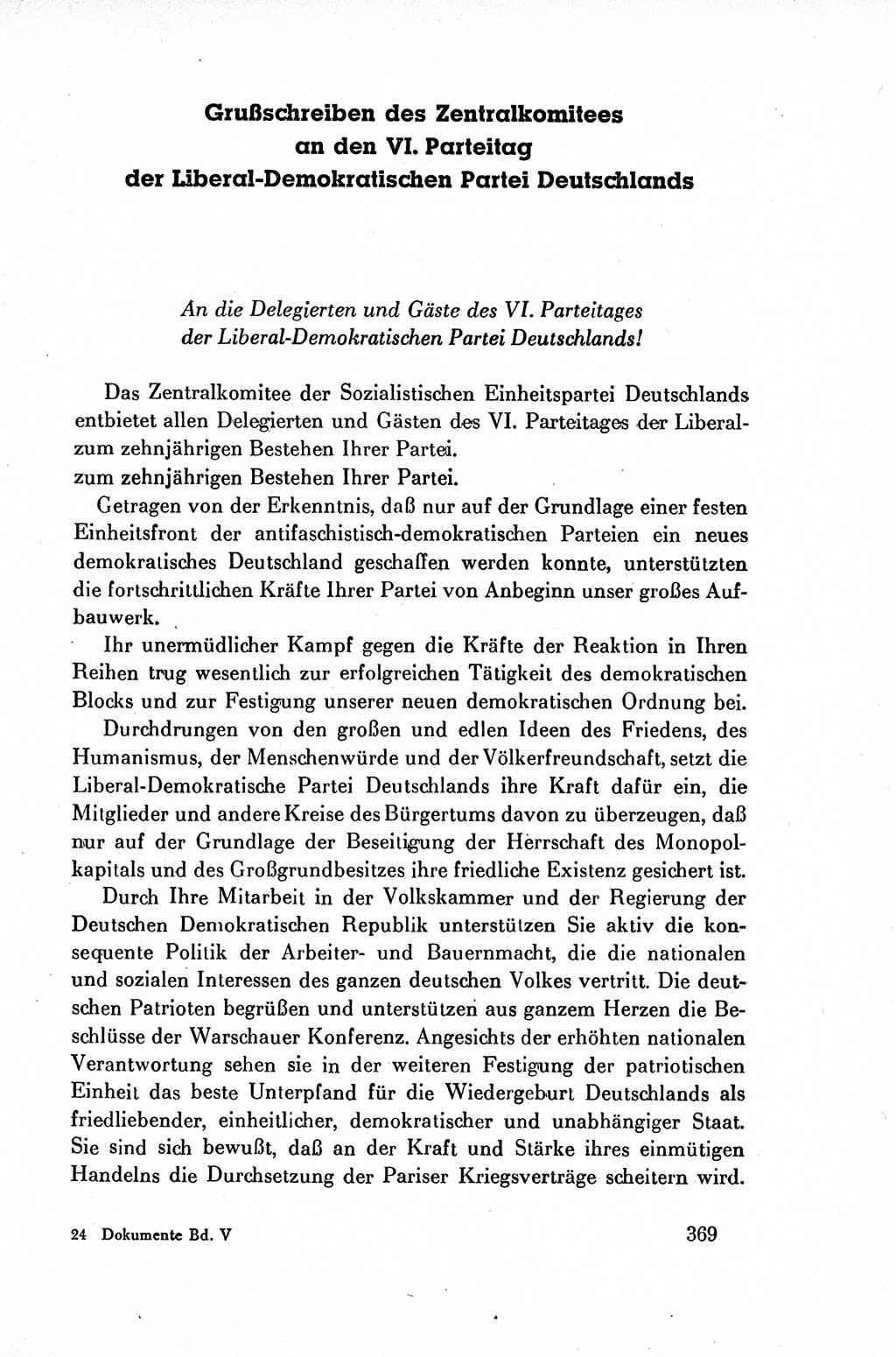 Dokumente der Sozialistischen Einheitspartei Deutschlands (SED) [Deutsche Demokratische Republik (DDR)] 1954-1955, Seite 369 (Dok. SED DDR 1954-1955, S. 369)