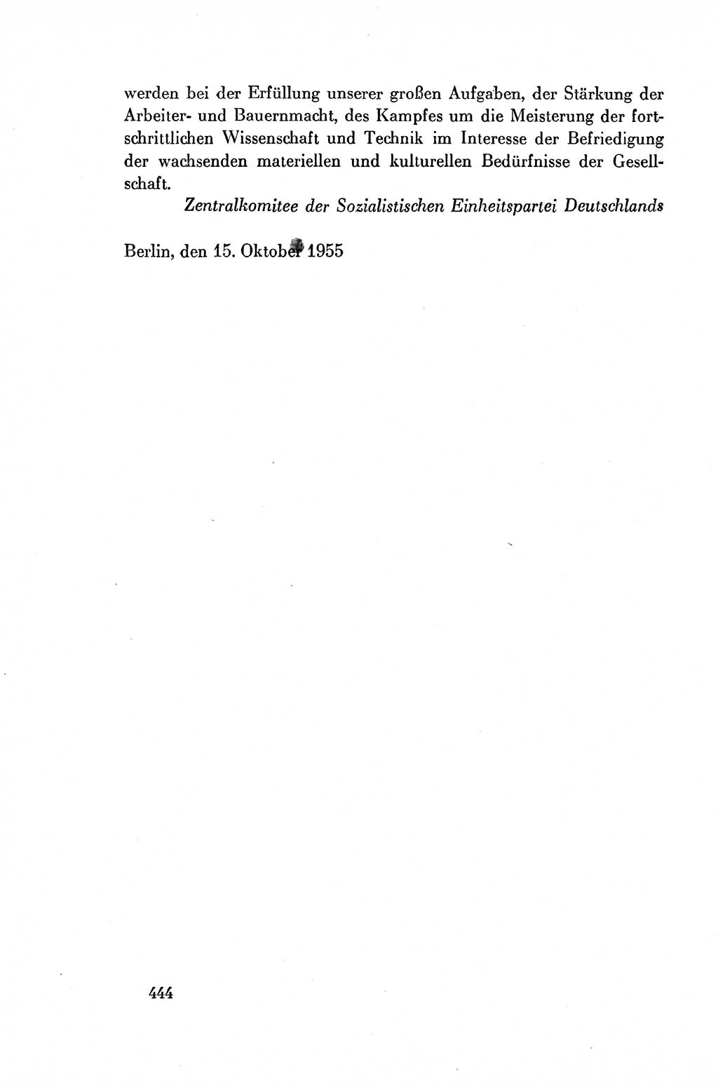 Dokumente der Sozialistischen Einheitspartei Deutschlands (SED) [Deutsche Demokratische Republik (DDR)] 1954-1955, Seite 444 (Dok. SED DDR 1954-1955, S. 444)