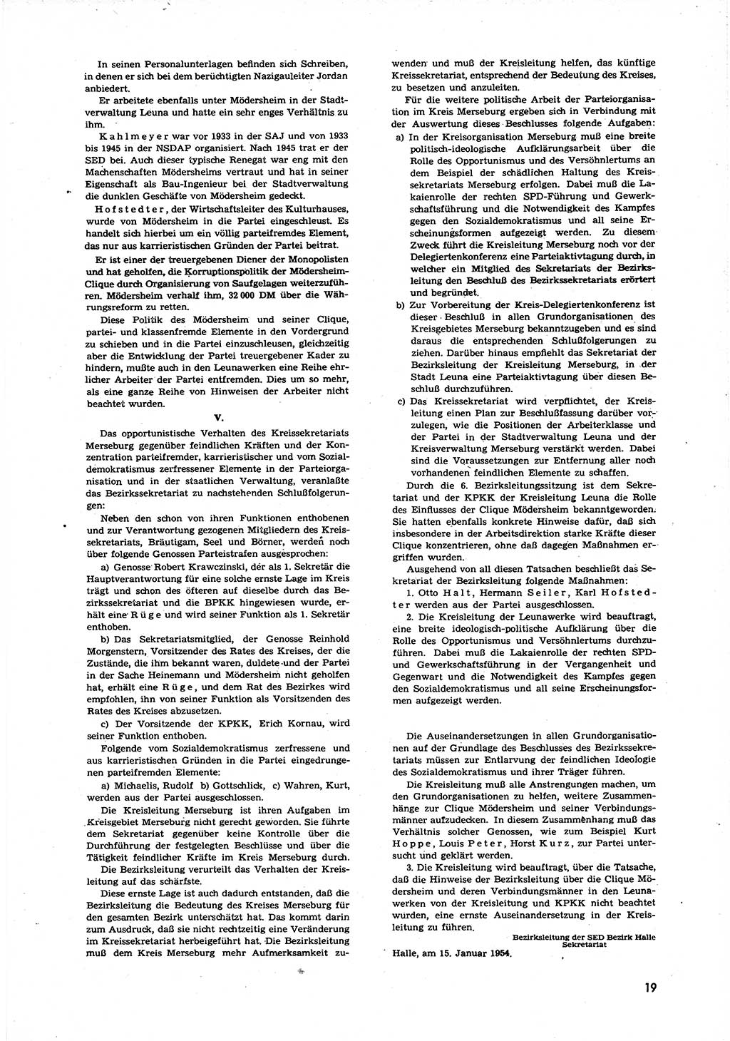 Neuer Weg (NW), Organ des Zentralkomitees (ZK) der SED (Sozialistische Einheitspartei Deutschlands) für alle Parteiarbeiter, 9. Jahrgang [Deutsche Demokratische Republik (DDR)] 1954, Heft 4/19 (NW ZK SED DDR 1954, H. 4/19)