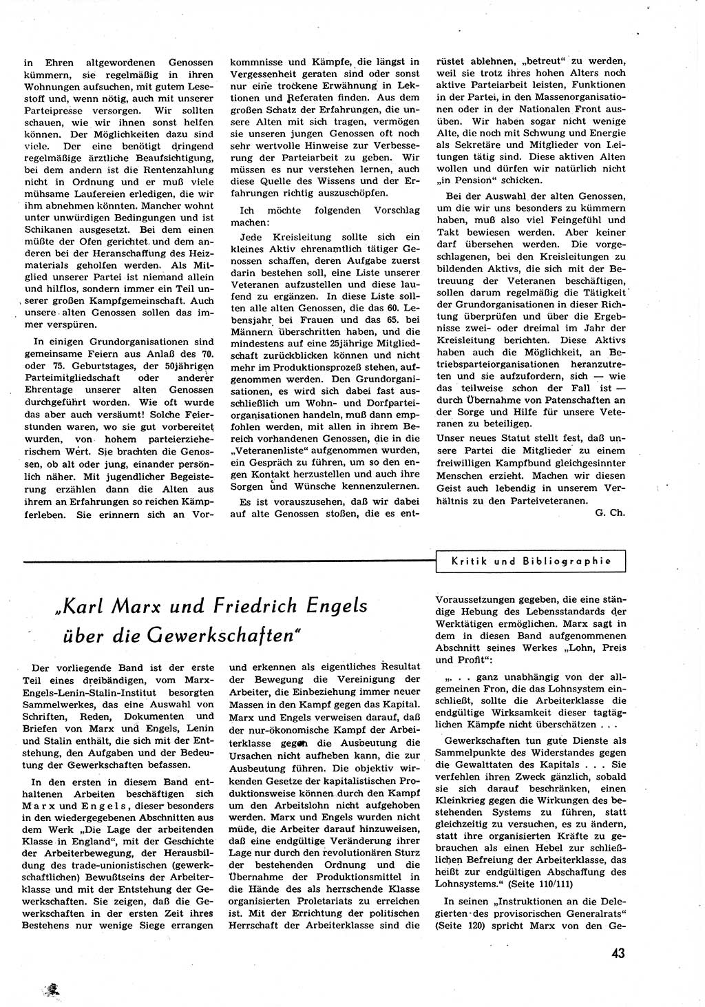 Neuer Weg (NW), Organ des Zentralkomitees (ZK) der SED (Sozialistische Einheitspartei Deutschlands) für alle Parteiarbeiter, 9. Jahrgang [Deutsche Demokratische Republik (DDR)] 1954, Heft 9/43 (NW ZK SED DDR 1954, H. 9/43)