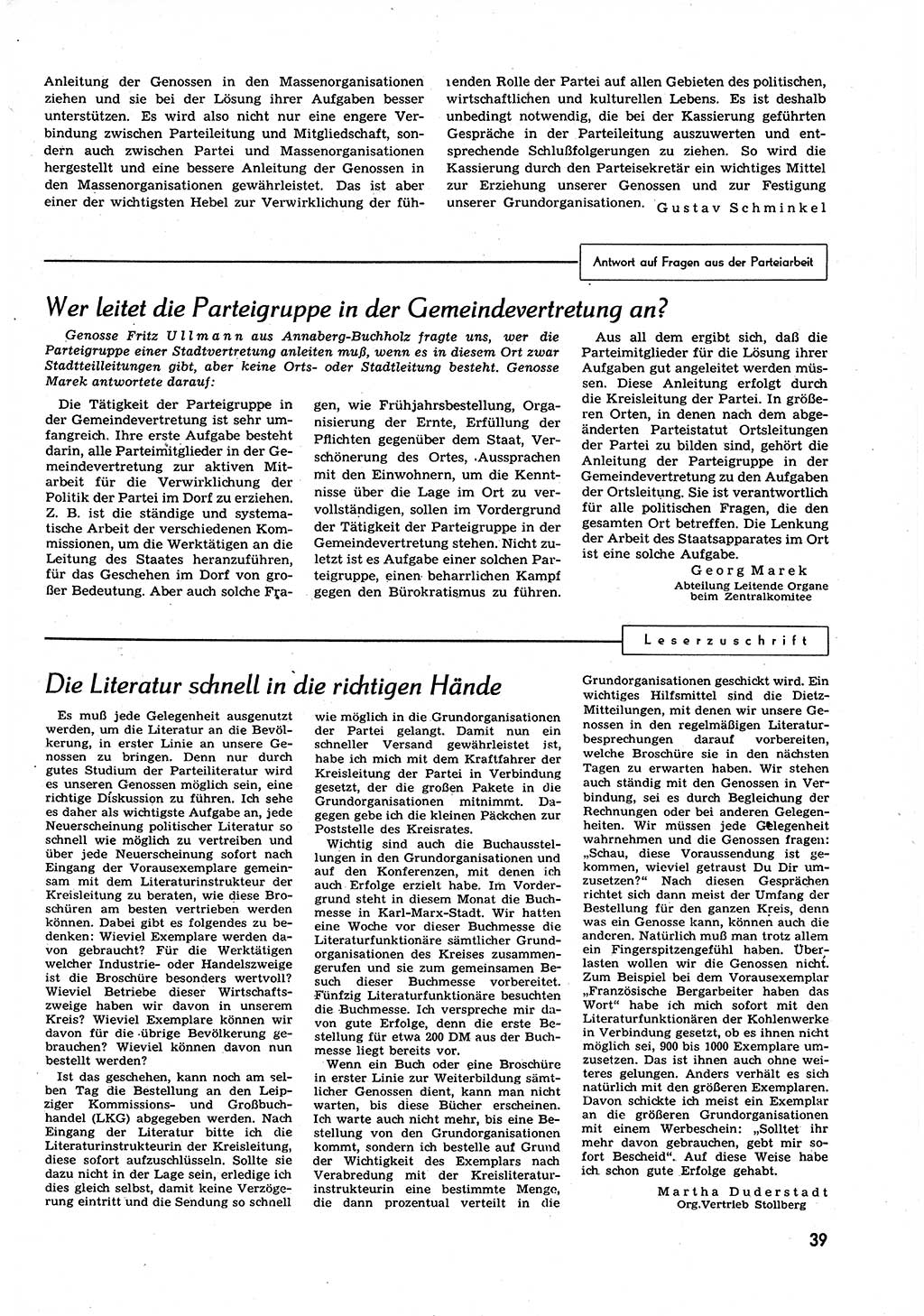 Neuer Weg (NW), Organ des Zentralkomitees (ZK) der SED (Sozialistische Einheitspartei Deutschlands) für alle Parteiarbeiter, 9. Jahrgang [Deutsche Demokratische Republik (DDR)] 1954, Heft 12/39 (NW ZK SED DDR 1954, H. 12/39)