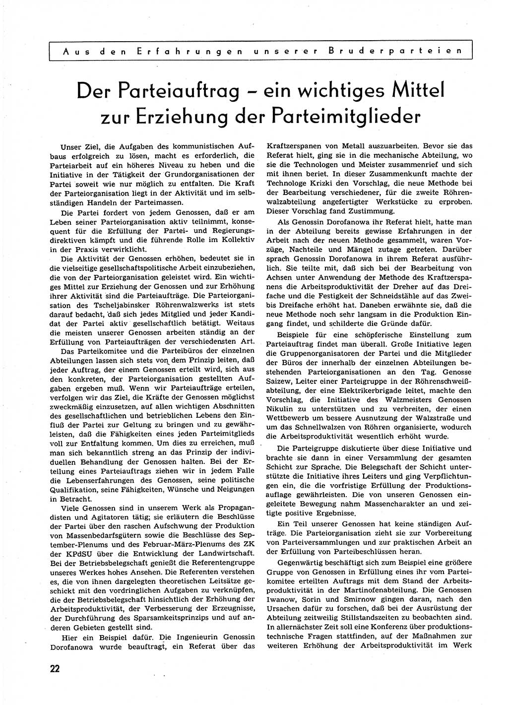 Neuer Weg (NW), Organ des Zentralkomitees (ZK) der SED (Sozialistische Einheitspartei Deutschlands) für alle Parteiarbeiter, 9. Jahrgang [Deutsche Demokratische Republik (DDR)] 1954, Heft 16/22 (NW ZK SED DDR 1954, H. 16/22)