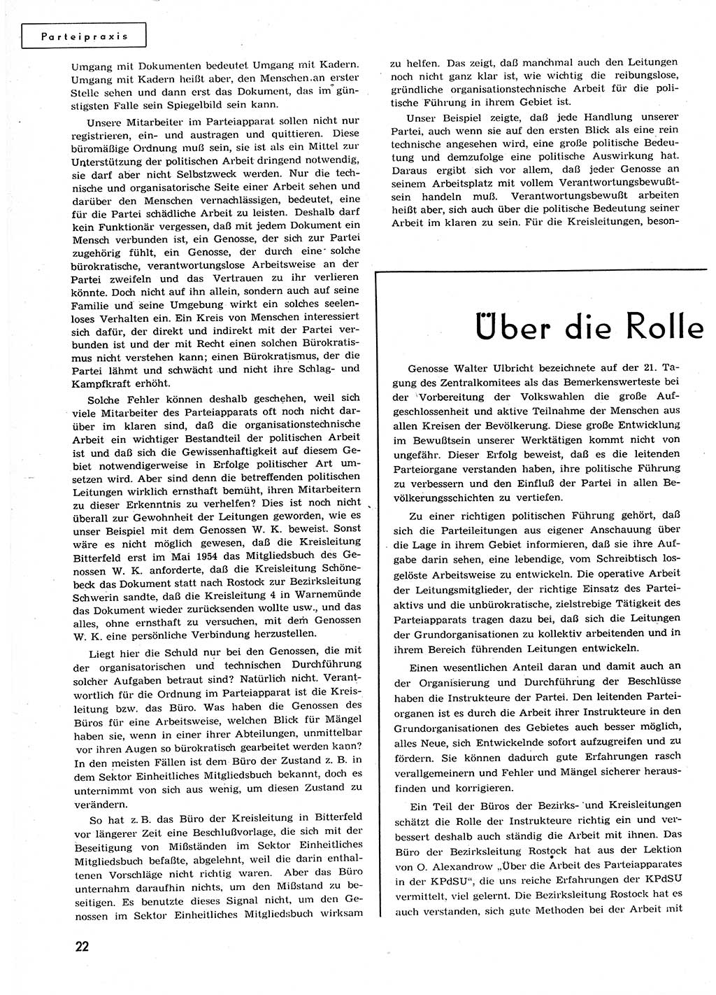 Neuer Weg (NW), Organ des Zentralkomitees (ZK) der SED (Sozialistische Einheitspartei Deutschlands) für alle Parteiarbeiter, 9. Jahrgang [Deutsche Demokratische Republik (DDR)] 1954, Heft 23/22 (NW ZK SED DDR 1954, H. 23/22)